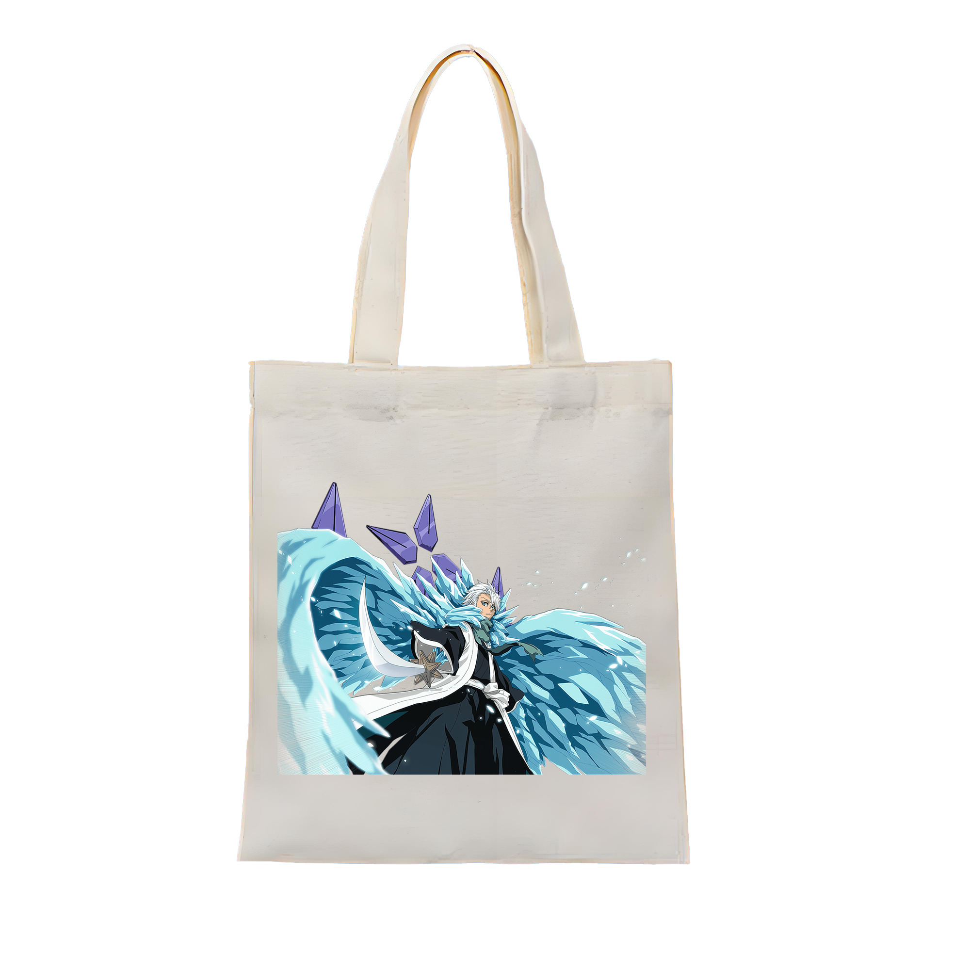 （画像用） ブリーチ 日番谷冬獅郎（ひつがや とうしろう） BLEACH Hitsugaya Toushirou 縦型キャンバス生地手提げバッグ　トートバッグ