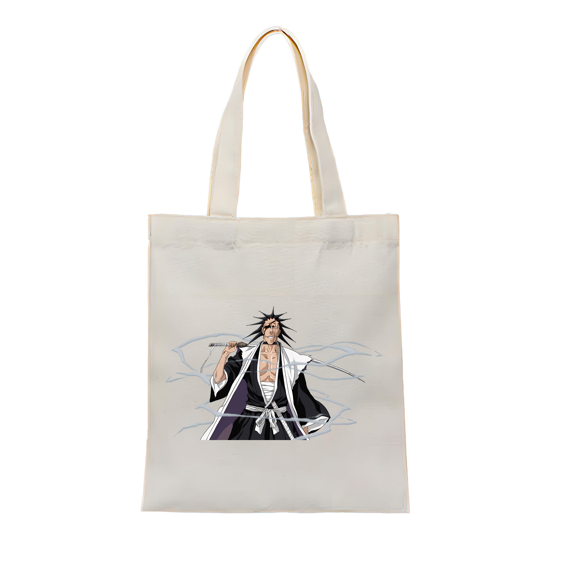 （画像用） ブリーチ ざらき けんぱち BLEACH Zaraki Kenpachi 縦型キャンバス生地手提げバッグ　トートバッグ