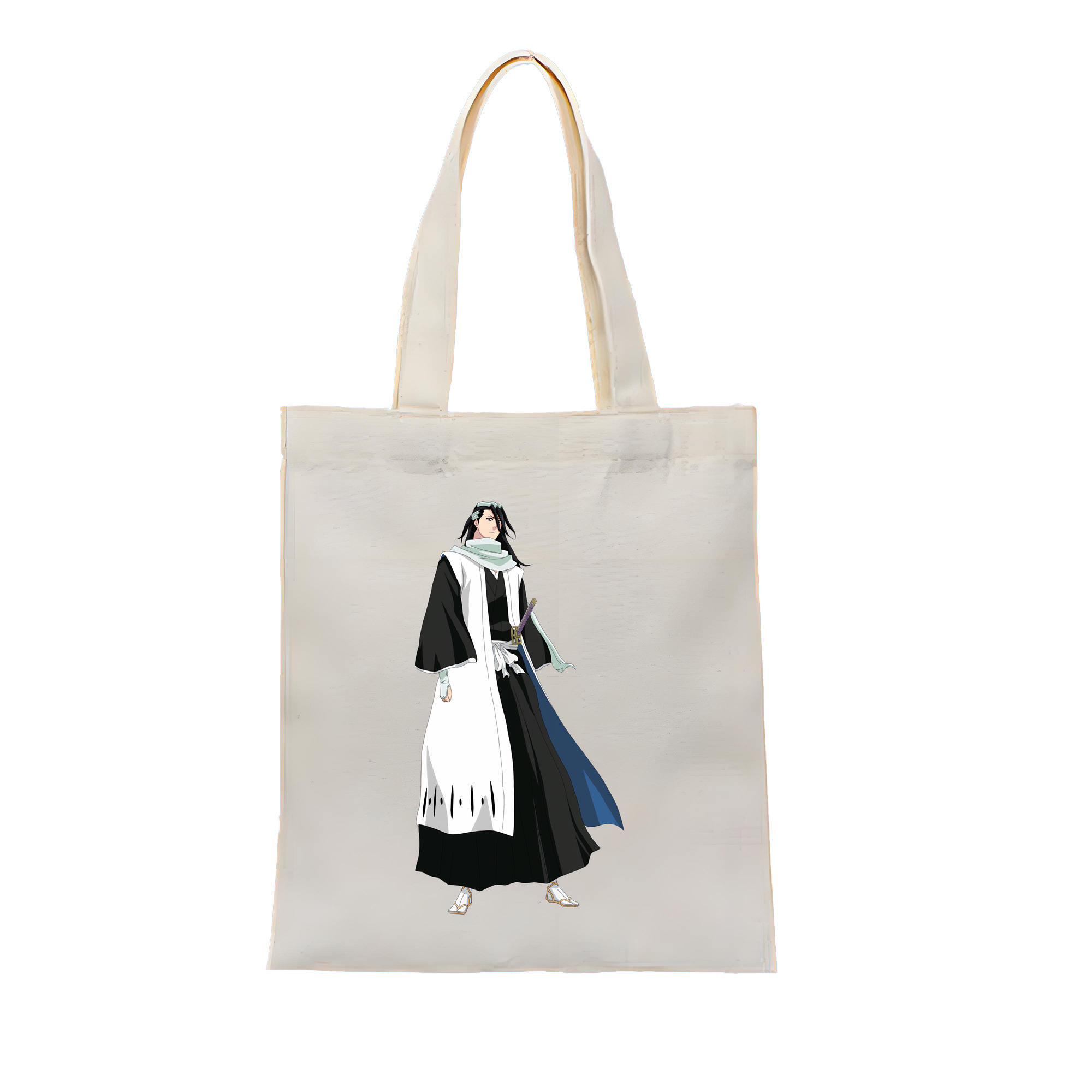 （画像用） ブリーチ くちき びゃくや BLEACH Kuchiki Byakuya 縦型キャンバス生地手提げバッグ　トートバッグ