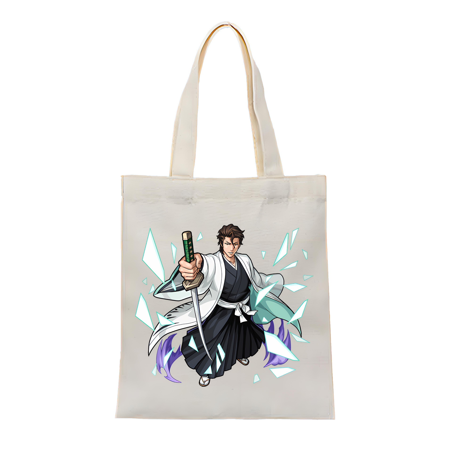 （画像用） ブリーチ 藍染 惣右介（あいぜん そうすけ） BLEACH Aizen Sousuke 縦型キャンバス生地手提げバッグ　トートバッグ