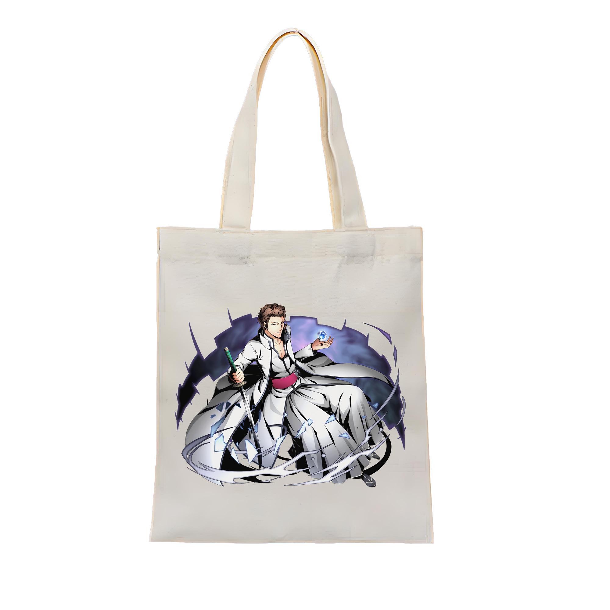 （画像用） ブリーチ 藍染 惣右介（あいぜん そうすけ） BLEACH Aizen Sousuke 縦型キャンバス生地手提げバッグ　トートバッグ