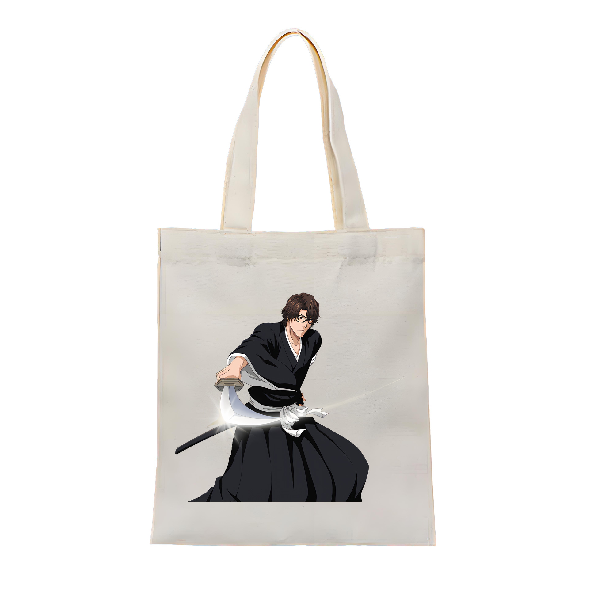 （画像用） ブリーチ 藍染 惣右介（あいぜん そうすけ） BLEACH Aizen Sousuke 縦型キャンバス生地手提げバッグ　トートバッグ