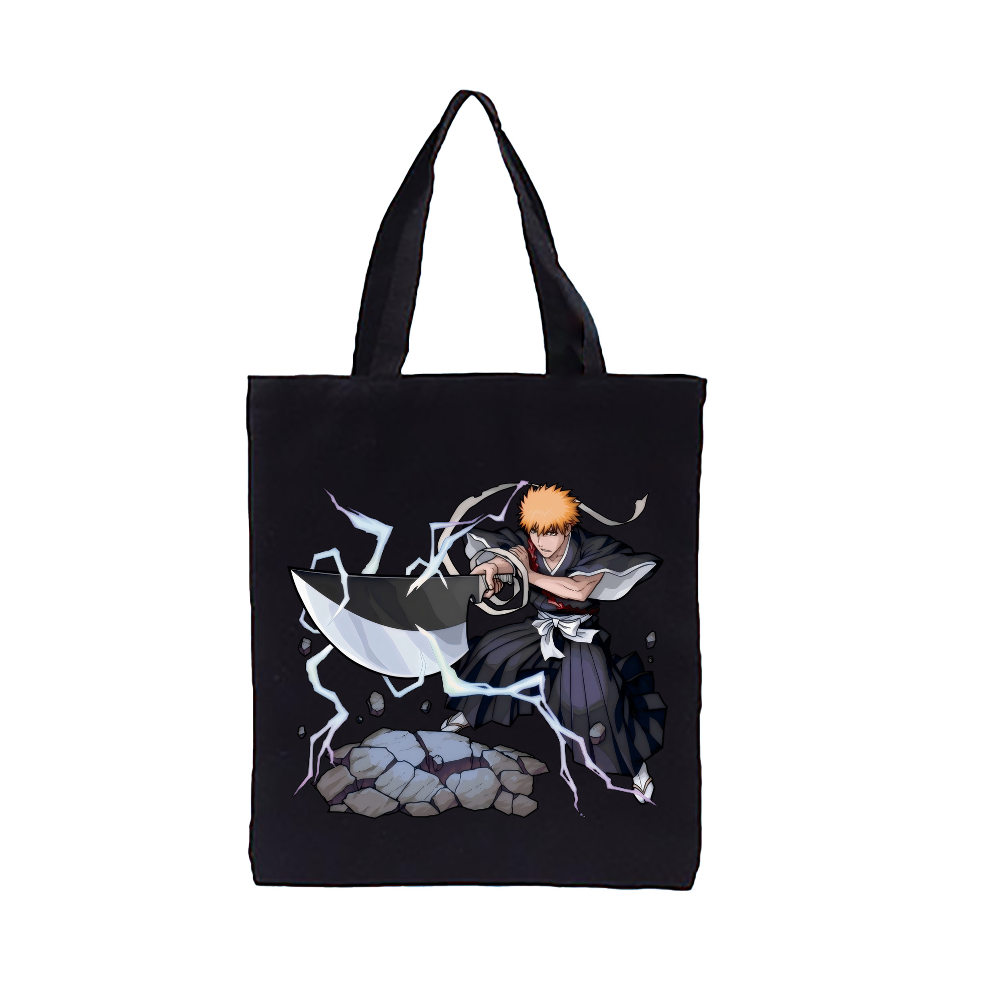 （画像用） ブリーチ 黒崎一護（くろさき いちご）BLEACH Kurosaki Ichigo 縦型キャンバス生地手提げバッグ　トートバッグ