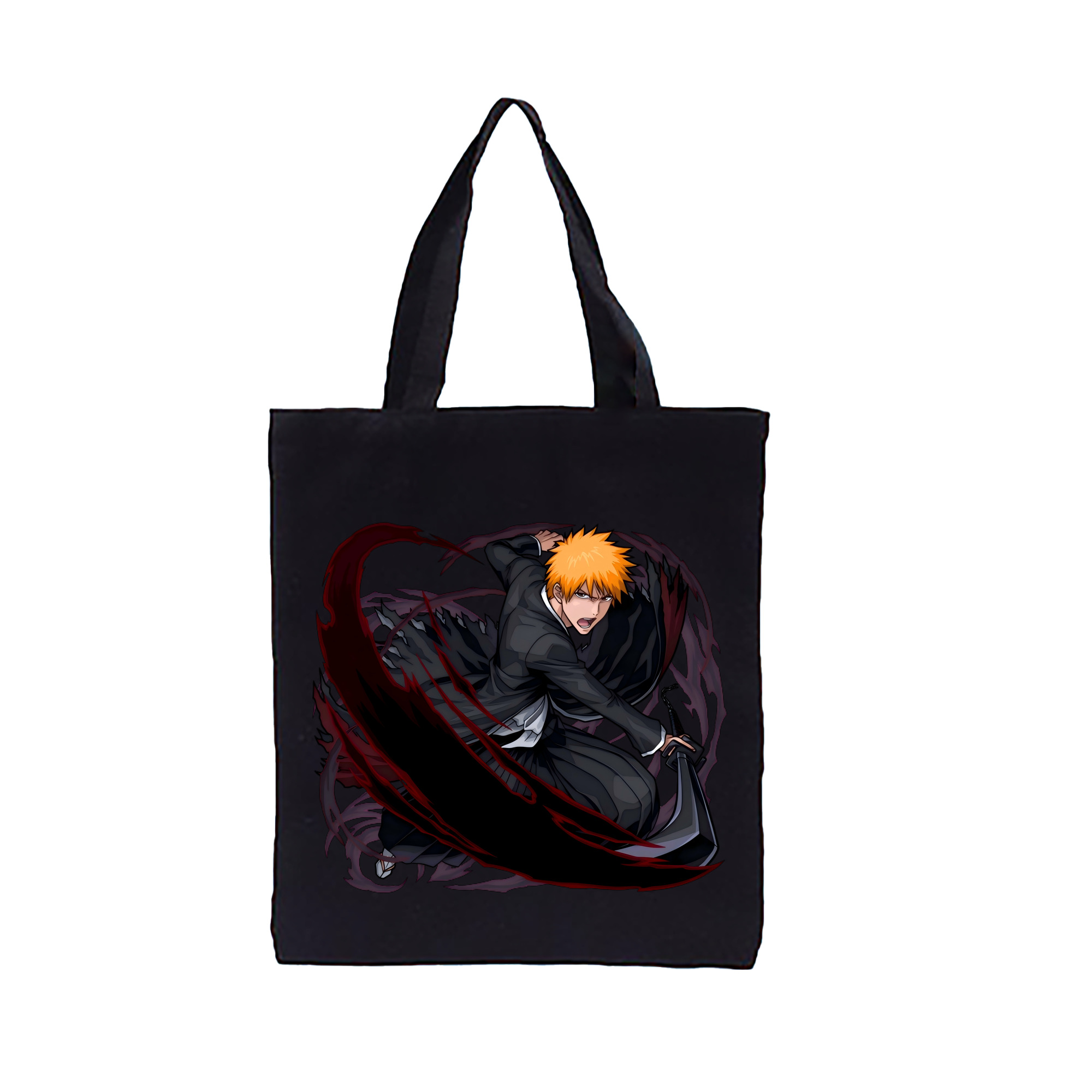 （画像用） ブリーチ 黒崎一護（くろさき いちご）BLEACH Kurosaki Ichigo 縦型キャンバス生地手提げバッグ　トートバッグ