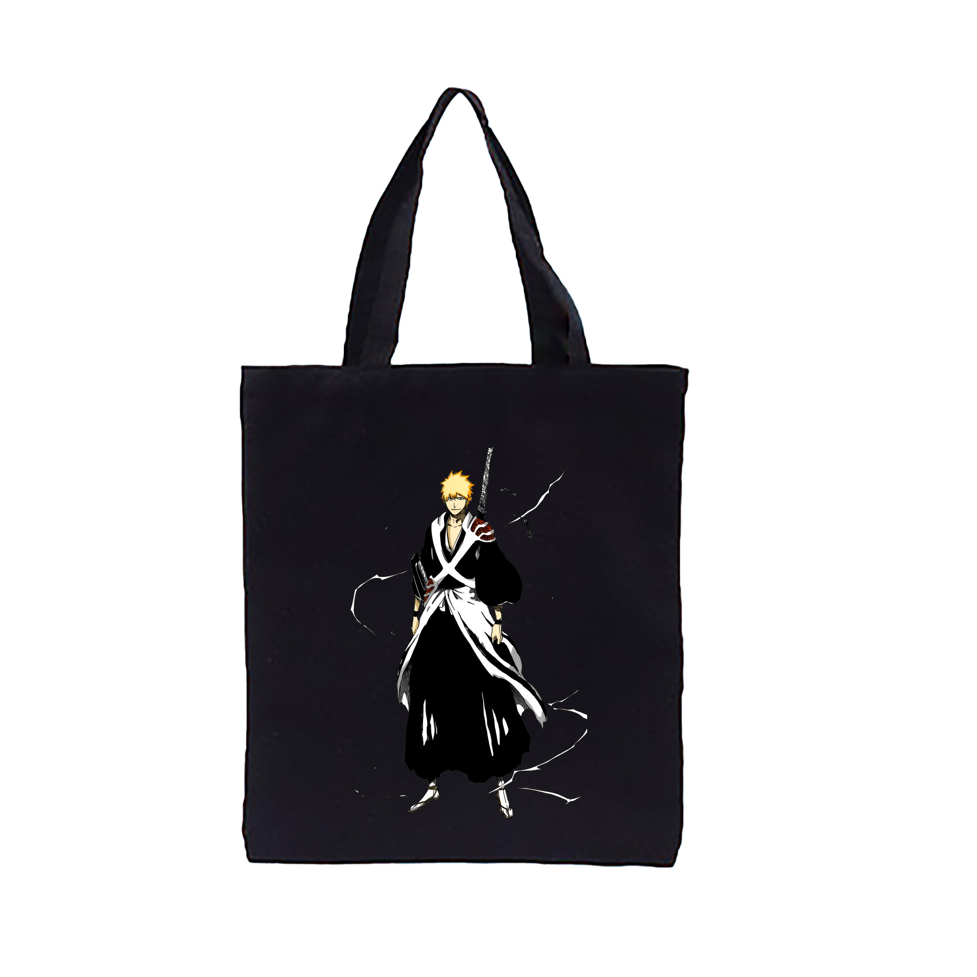 （画像用） ブリーチ 黒崎一護（くろさき いちご）BLEACH Kurosaki Ichigo 縦型キャンバス生地手提げバッグ　トートバッグ