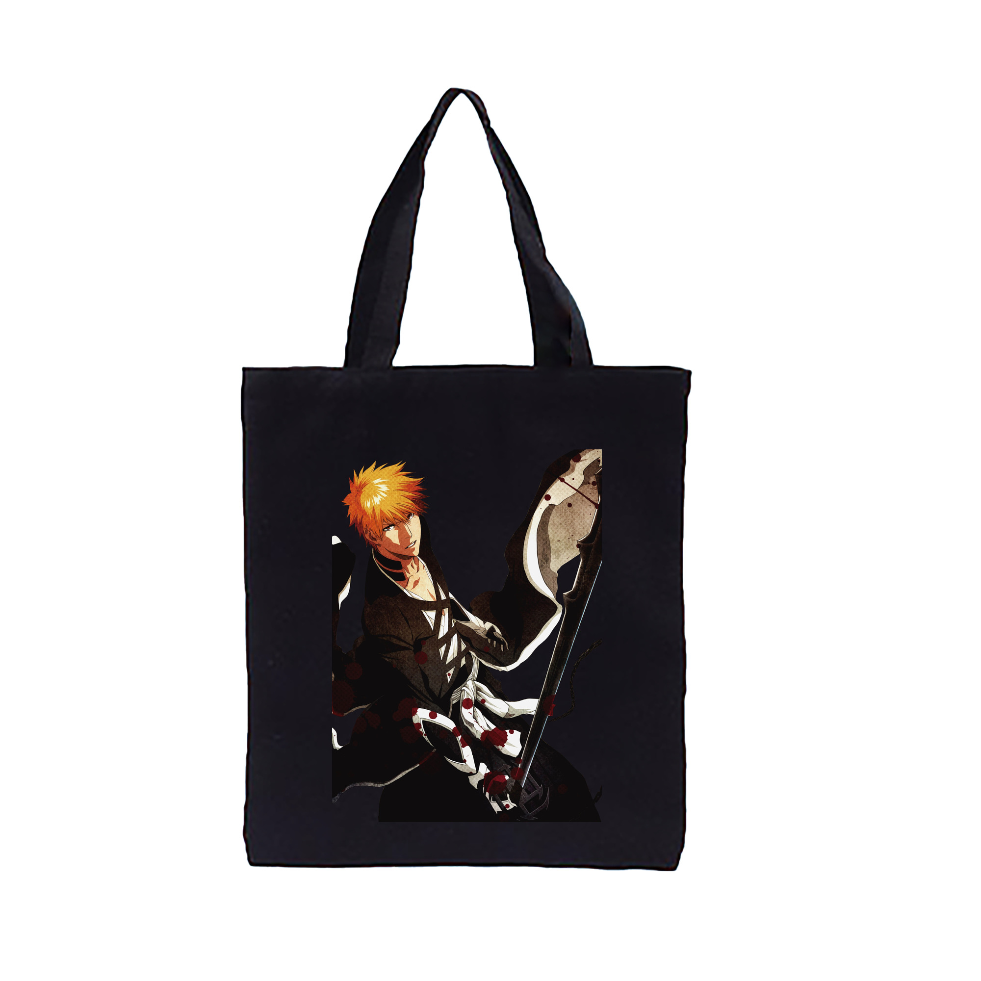 （画像用） ブリーチ 黒崎一護（くろさき いちご）BLEACH Kurosaki Ichigo 縦型キャンバス生地手提げバッグ　トートバッグ