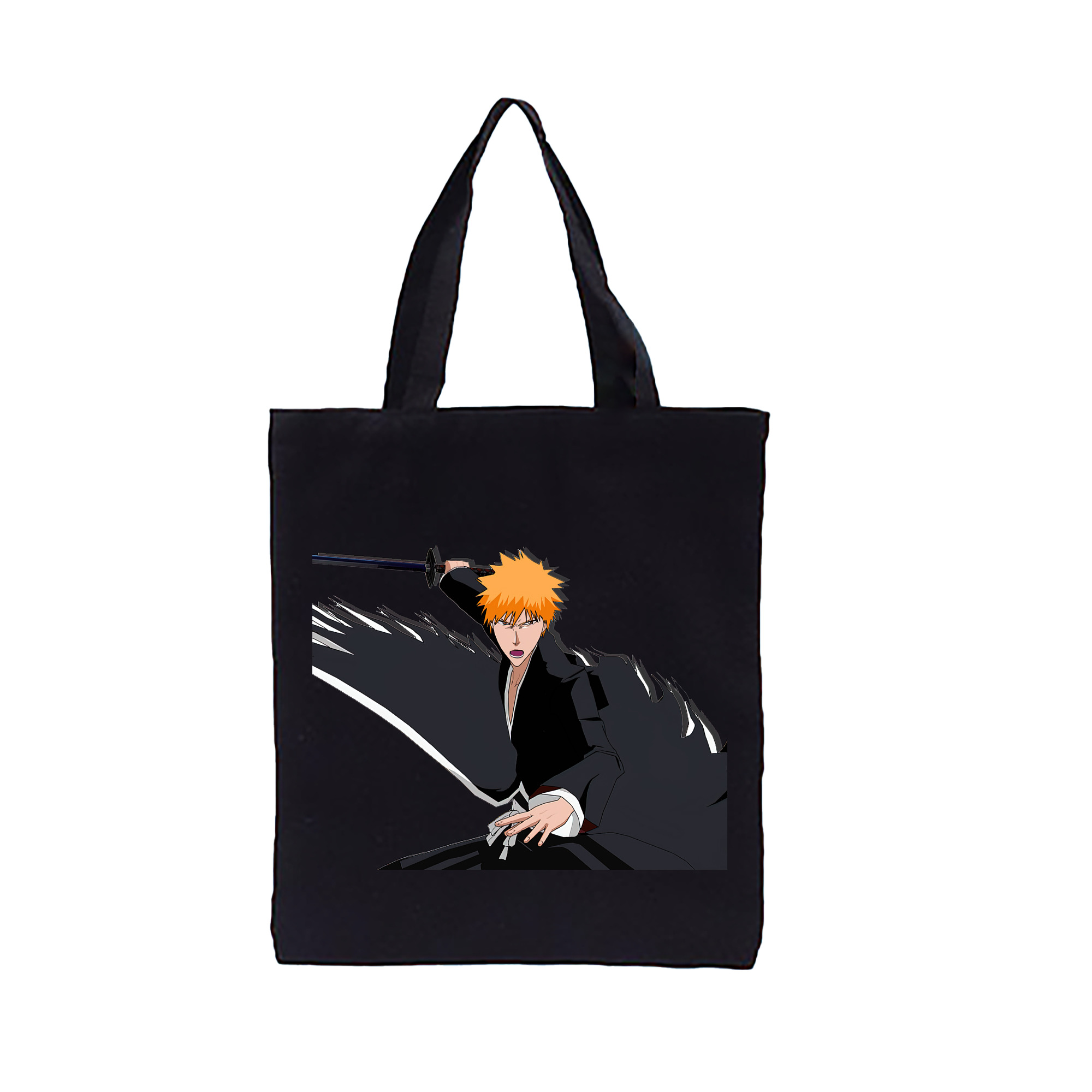 （画像用） ブリーチ 黒崎一護（くろさき いちご）BLEACH Kurosaki Ichigo 縦型キャンバス生地手提げバッグ　トートバッグ