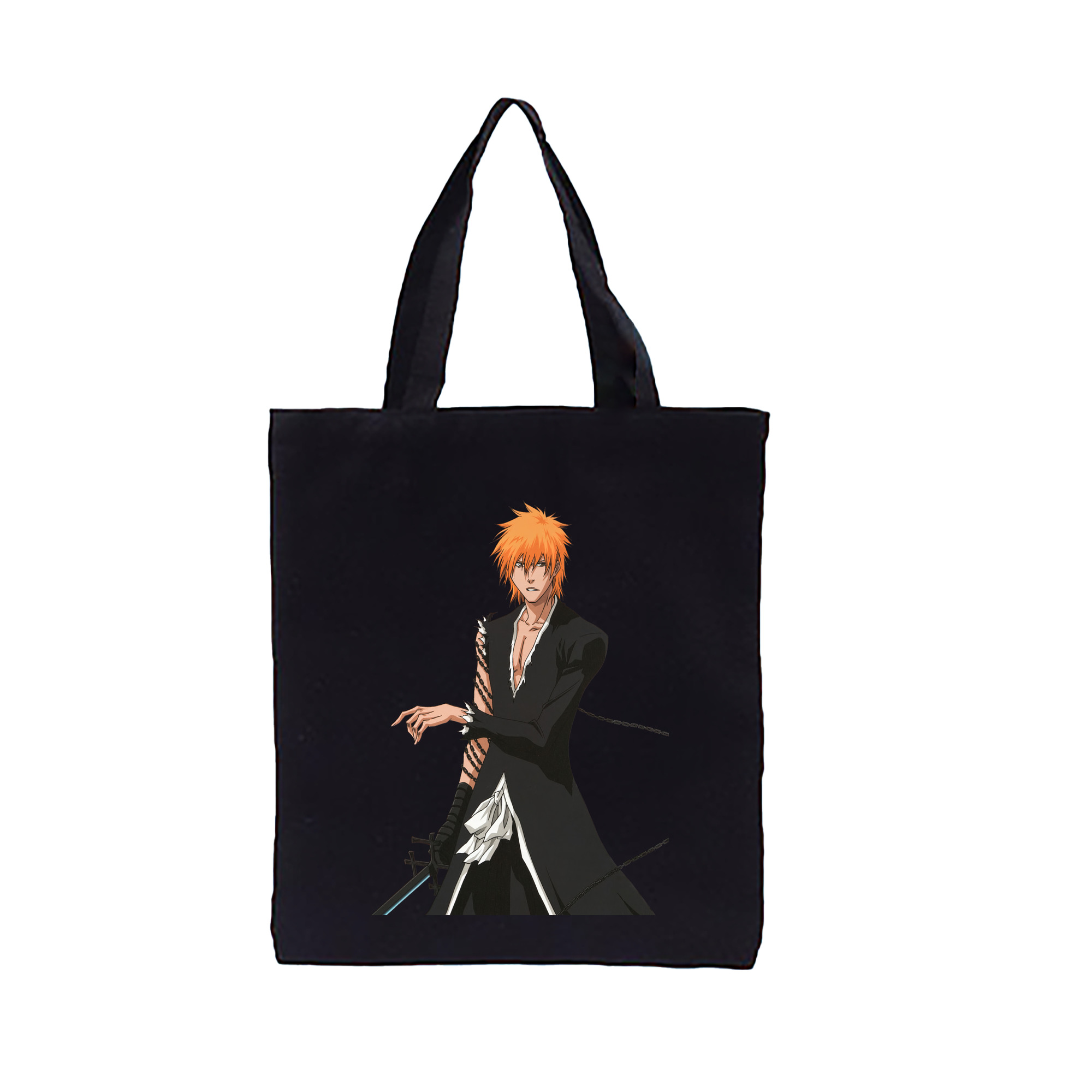 （画像用） ブリーチ 黒崎一護（くろさき いちご）BLEACH Kurosaki Ichigo 縦型キャンバス生地手提げバッグ　トートバッグ