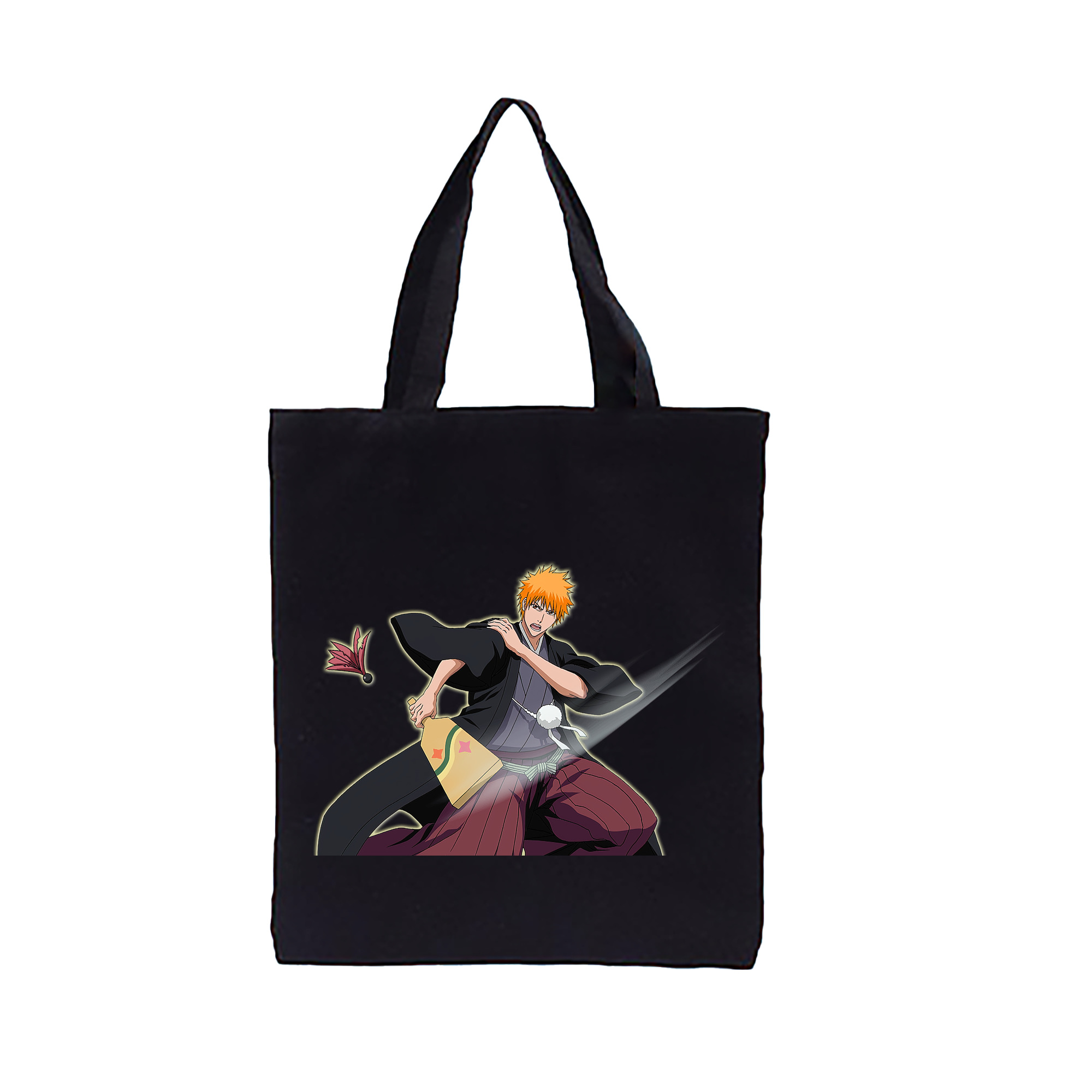 （画像用） ブリーチ 黒崎一護（くろさき いちご）BLEACH Kurosaki Ichigo 縦型キャンバス生地手提げバッグ　トートバッグ