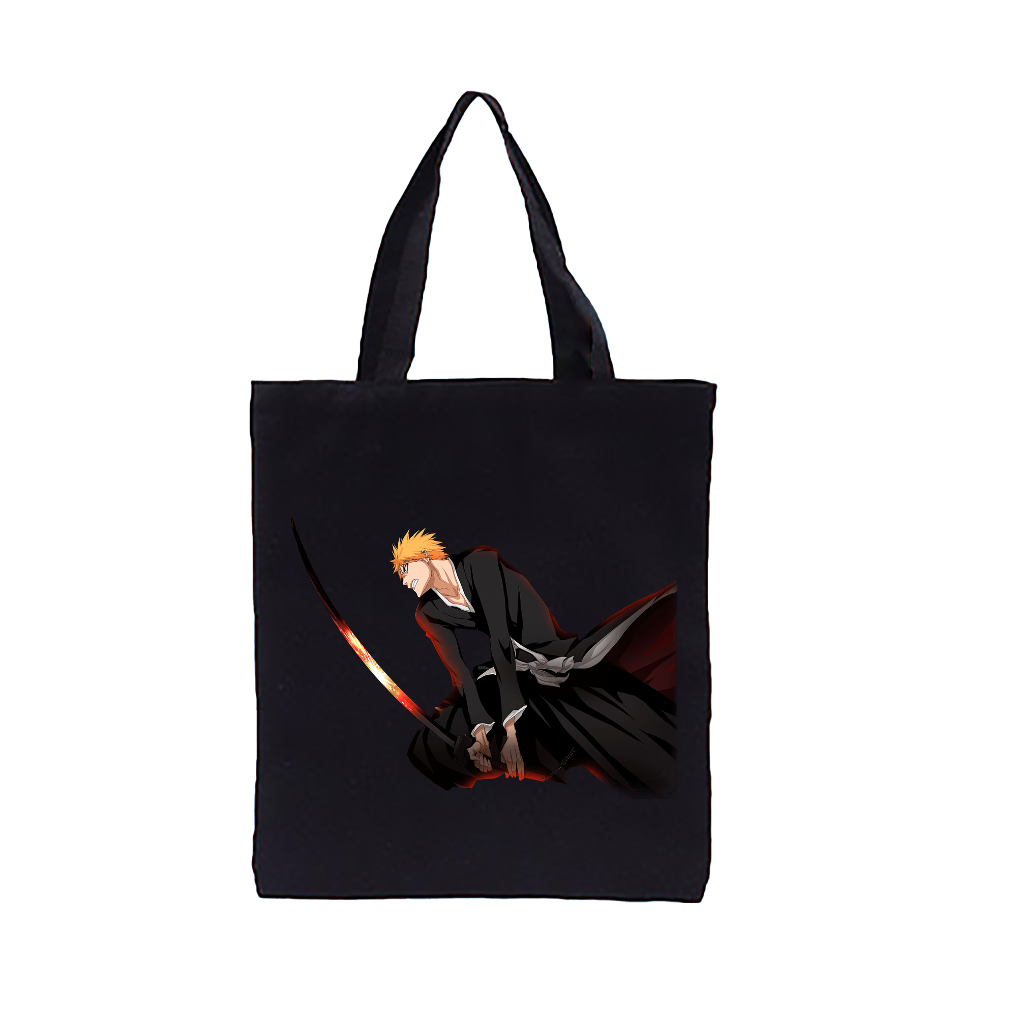 （画像用） ブリーチ 黒崎一護（くろさき いちご）BLEACH Kurosaki Ichigo 縦型キャンバス生地手提げバッグ　トートバッグ