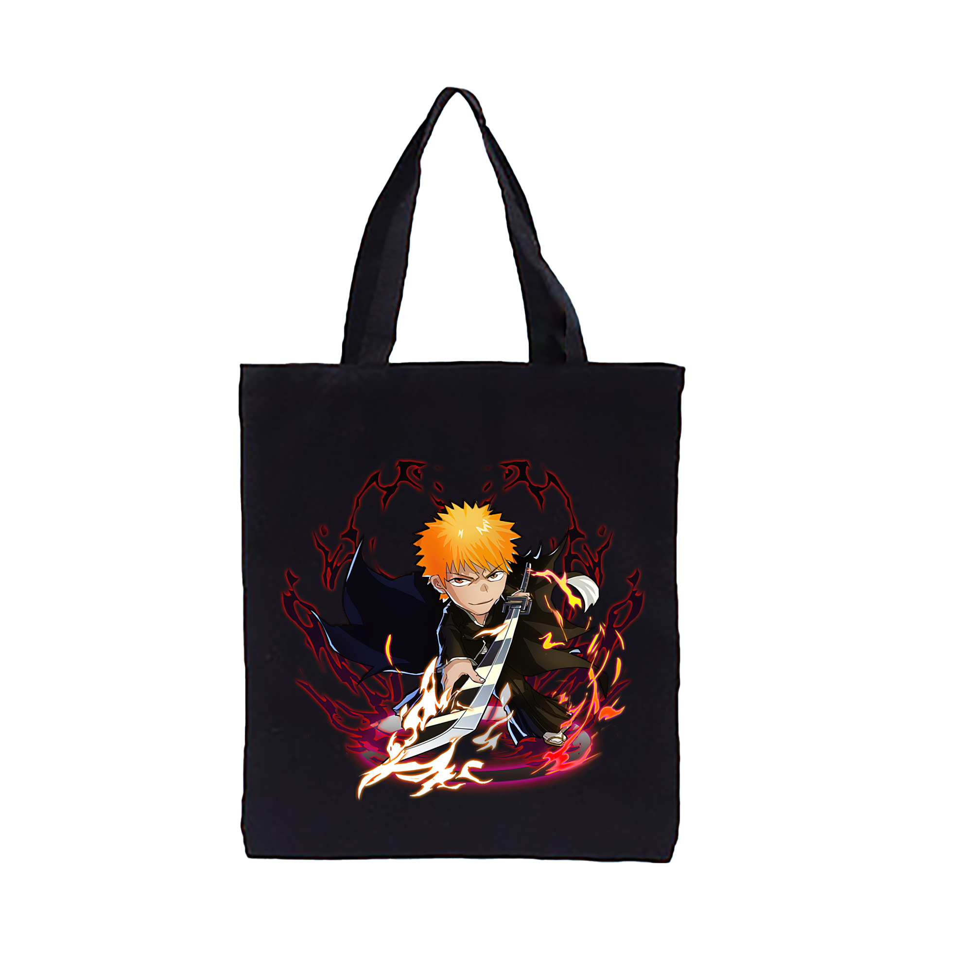 （画像用） ブリーチ 黒崎一護（くろさき いちご）BLEACH Kurosaki Ichigo 縦型キャンバス生地手提げバッグ　トートバッグ