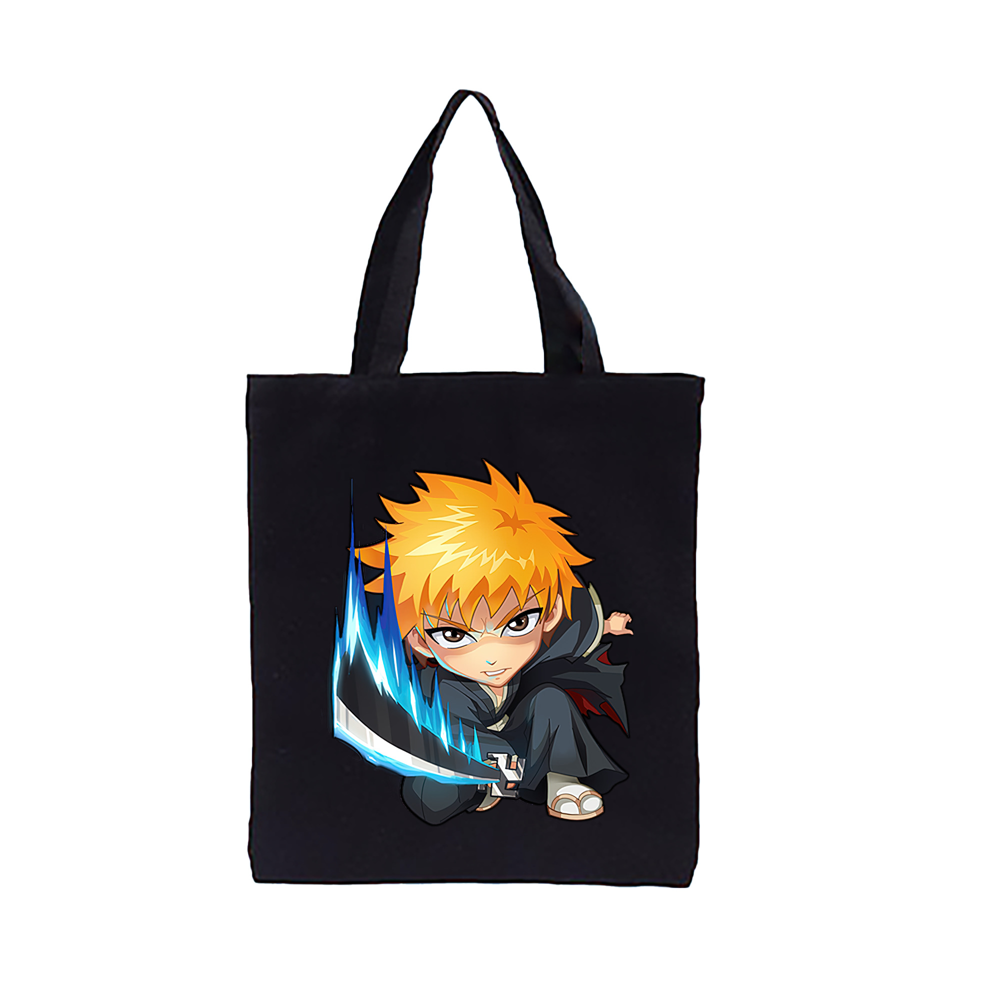（画像用） ブリーチ 黒崎一護（くろさき いちご）BLEACH Kurosaki Ichigo 縦型キャンバス生地手提げバッグ　トートバッグ