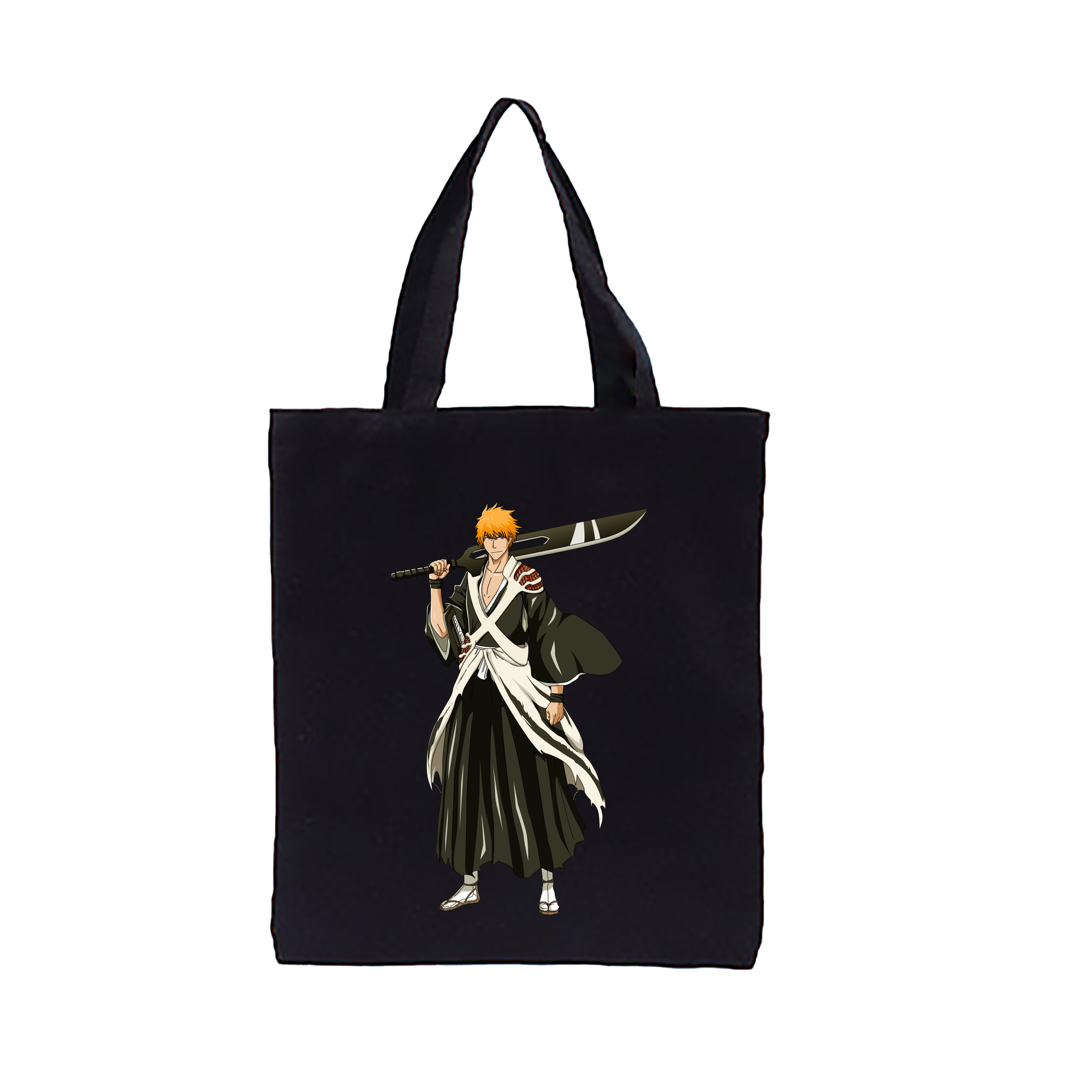 （画像用） ブリーチ 黒崎一護（くろさき いちご）BLEACH Kurosaki Ichigo 縦型キャンバス生地手提げバッグ　トートバッグ