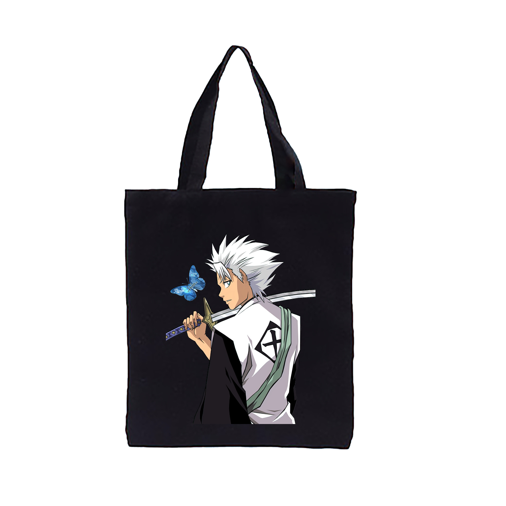 （画像用） ブリーチ 日番谷冬獅郎（ひつがや とうしろう） BLEACH Hitsugaya Toushirou 縦型キャンバス生地手提げバッグ　トートバッグ