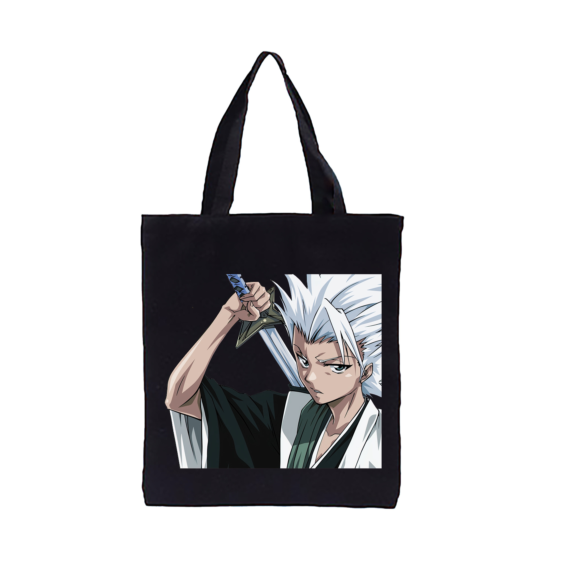 （画像用） ブリーチ 日番谷冬獅郎（ひつがや とうしろう） BLEACH Hitsugaya Toushirou 縦型キャンバス生地手提げバッグ　トートバッグ