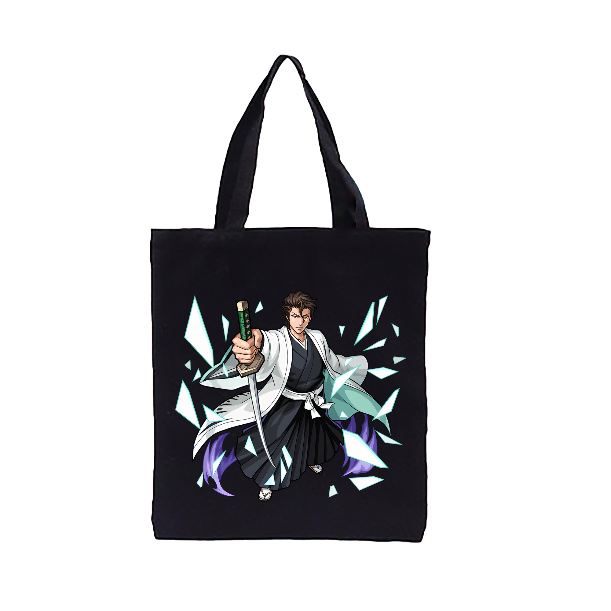 （画像用） ブリーチ 藍染 惣右介（あいぜん そうすけ） BLEACH Aizen Sousuke 縦型キャンバス生地手提げバッグ　トートバッグ