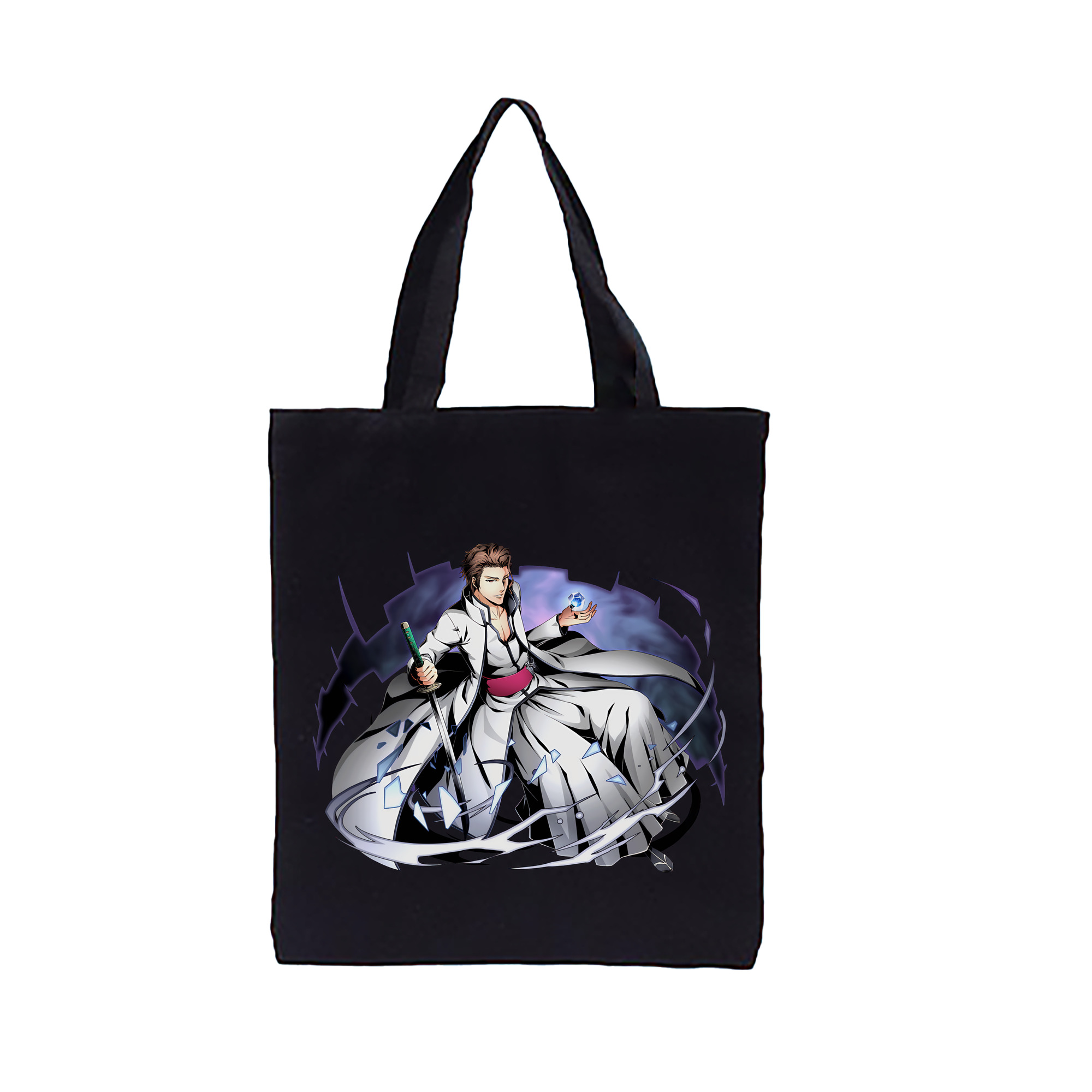 （画像用） ブリーチ 藍染 惣右介（あいぜん そうすけ） BLEACH Aizen Sousuke 縦型キャンバス生地手提げバッグ　トートバッグ