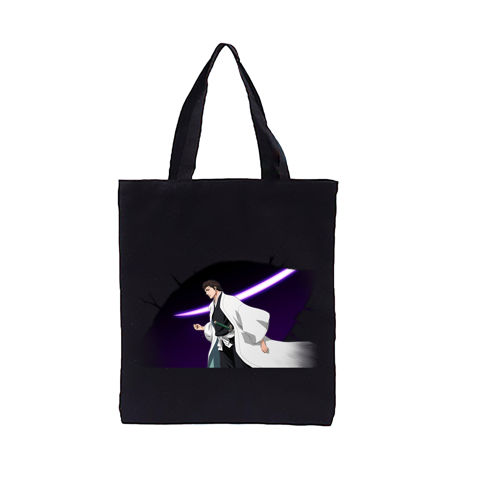 （画像用） ブリーチ 藍染 惣右介（あいぜん そうすけ） BLEACH Aizen Sousuke 縦型キャンバス生地手提げバッグ　トートバッグ