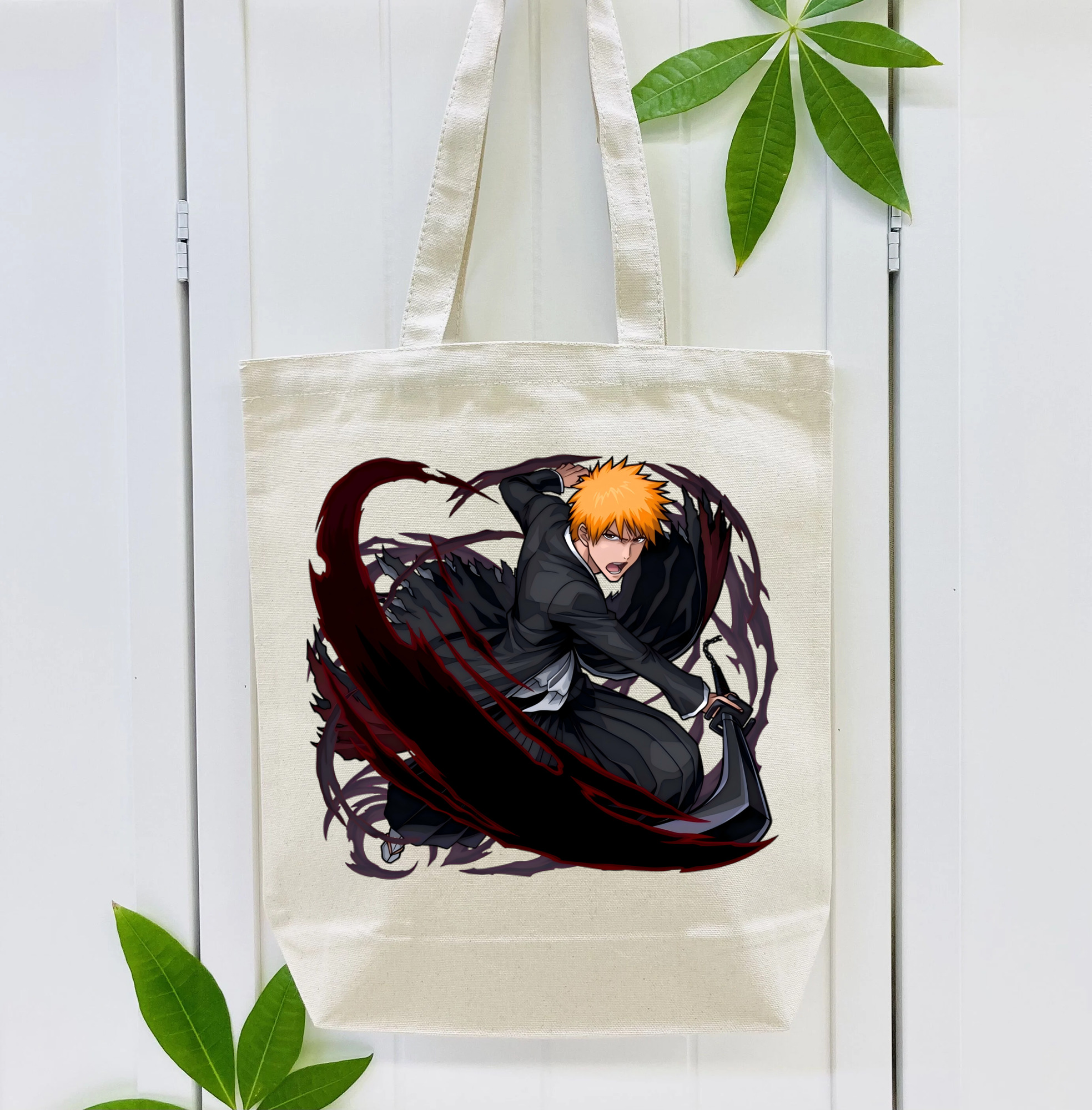 ブリーチ 黒崎一護（くろさき いちご）BLEACH Kurosaki Ichigo 縦型キャンバス生地手提げバッグ　トートバッグ