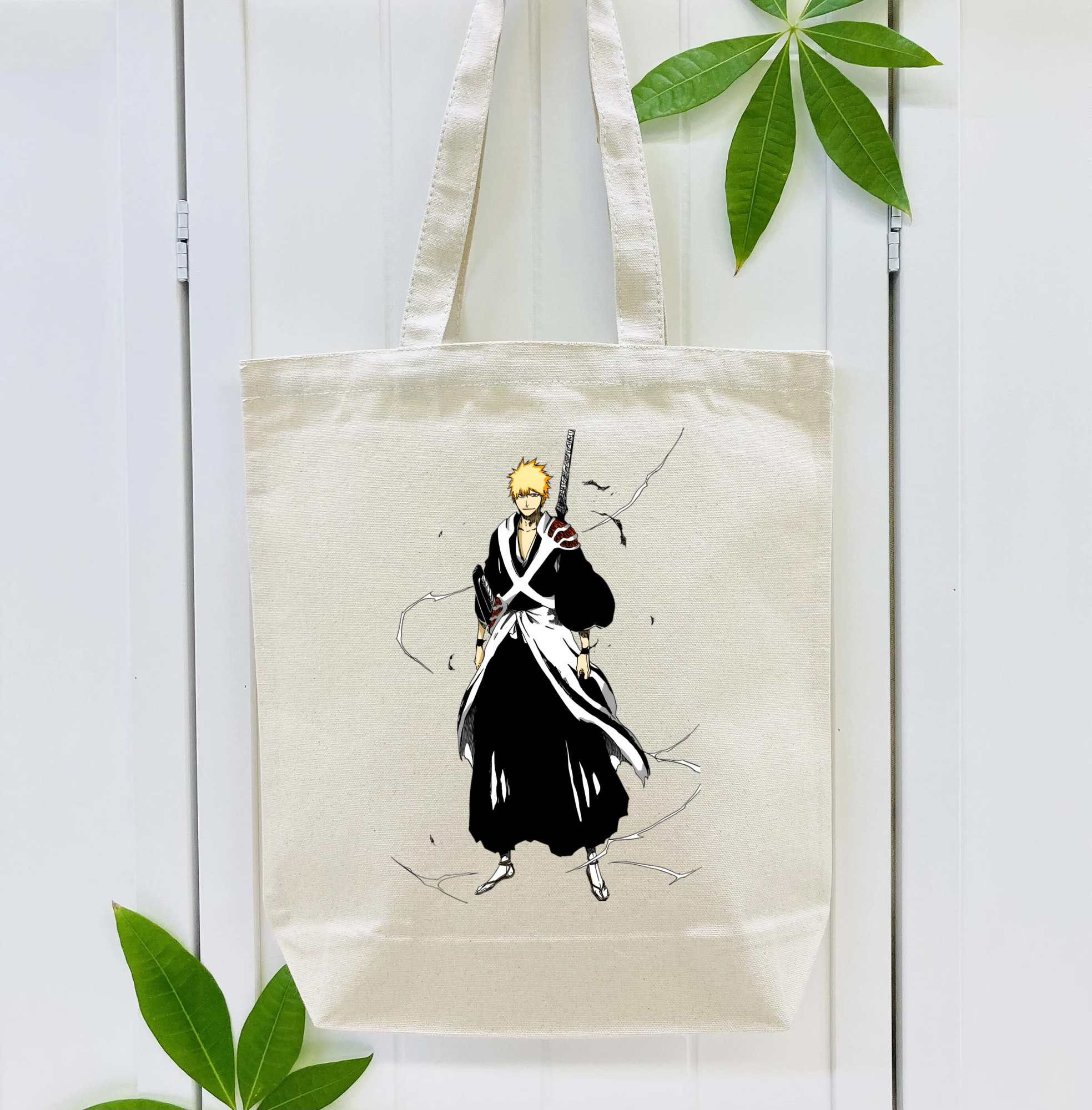 ブリーチ 黒崎一護（くろさき いちご）BLEACH Kurosaki Ichigo 縦型キャンバス生地手提げバッグ　トートバッグ