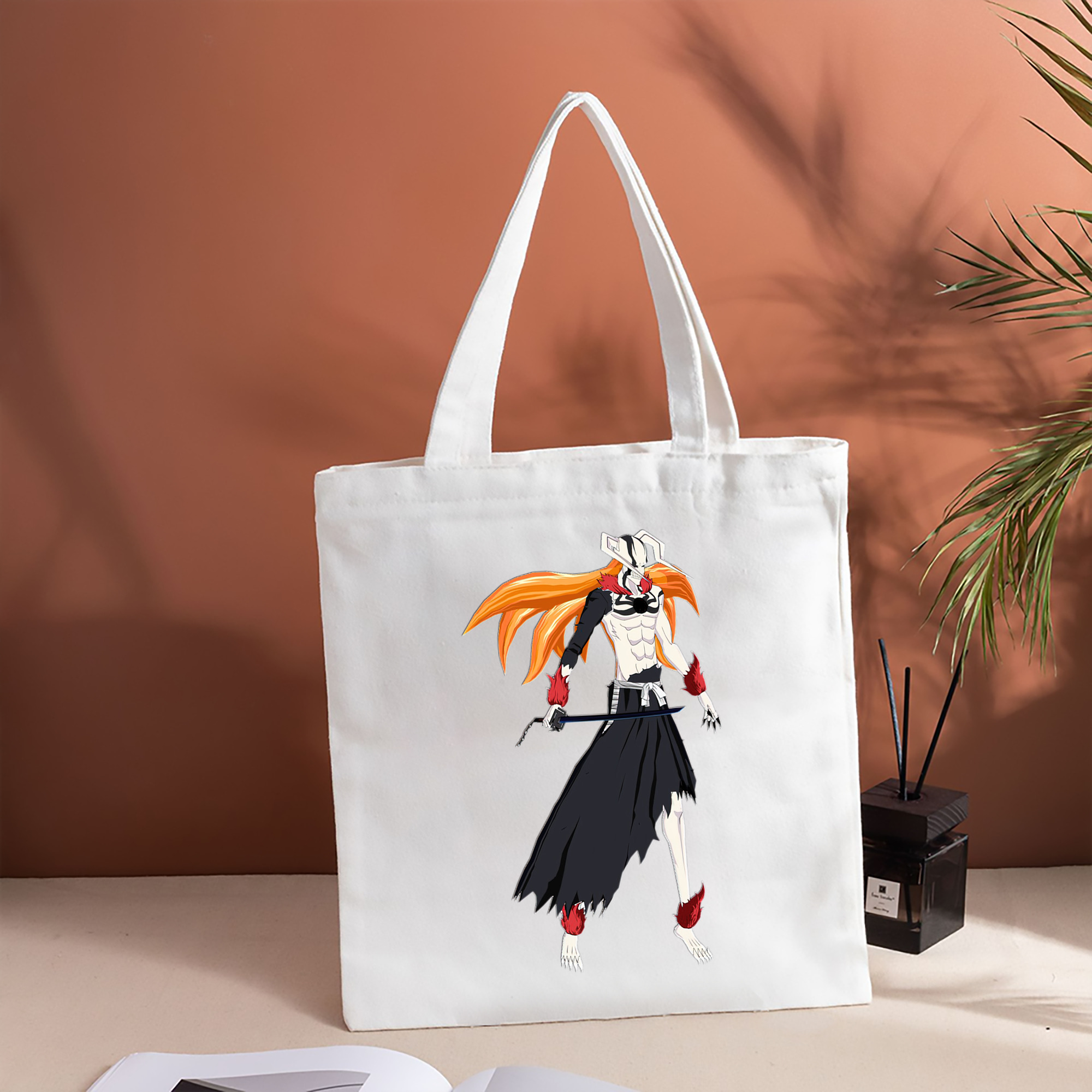 ブリーチ 黒崎一護（くろさき いちご）BLEACH Kurosaki Ichigo 縦型キャンバス生地手提げバッグ　トートバッグ