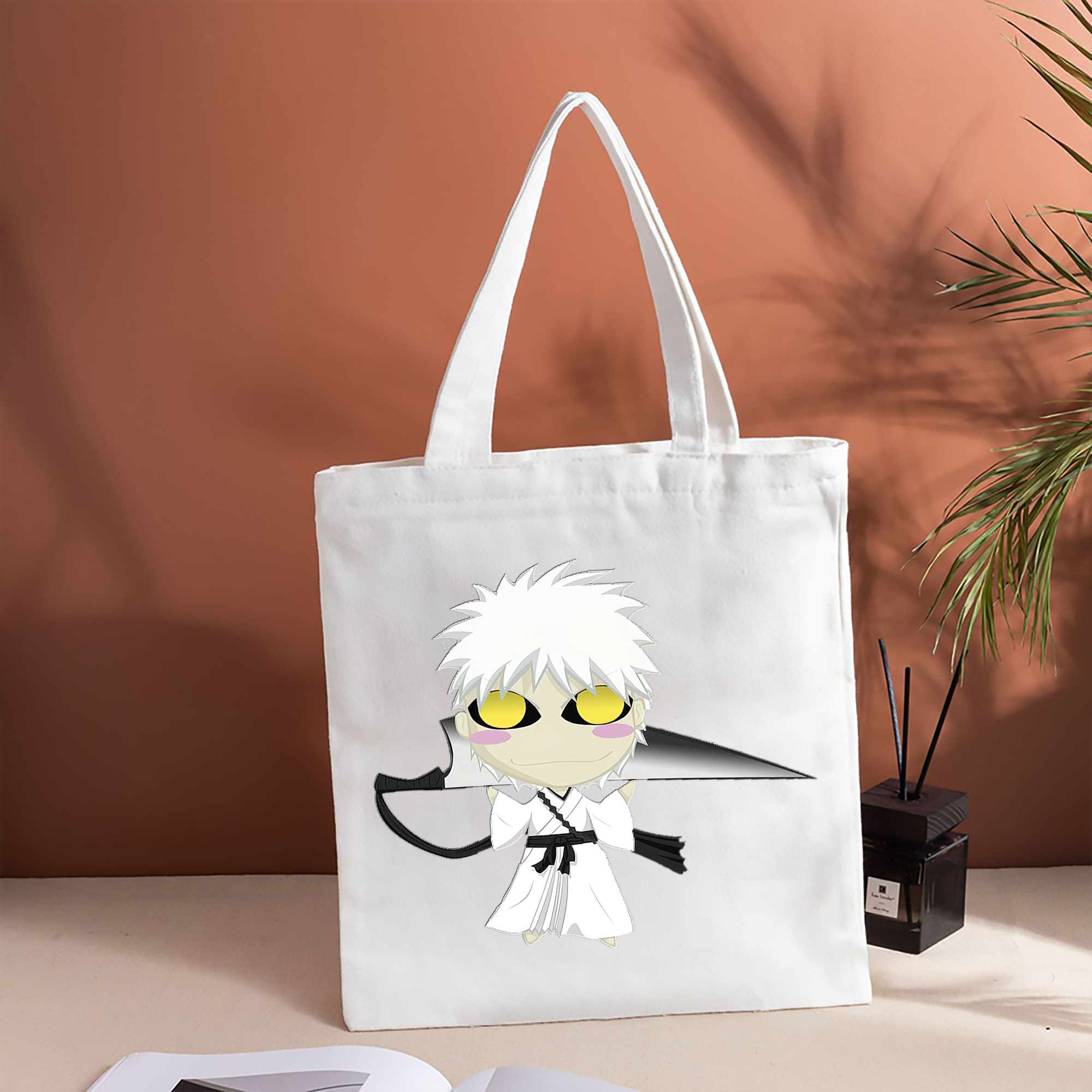 ブリーチ 黒崎一護（くろさき いちご）BLEACH Kurosaki Ichigo 縦型キャンバス生地手提げバッグ　トートバッグ