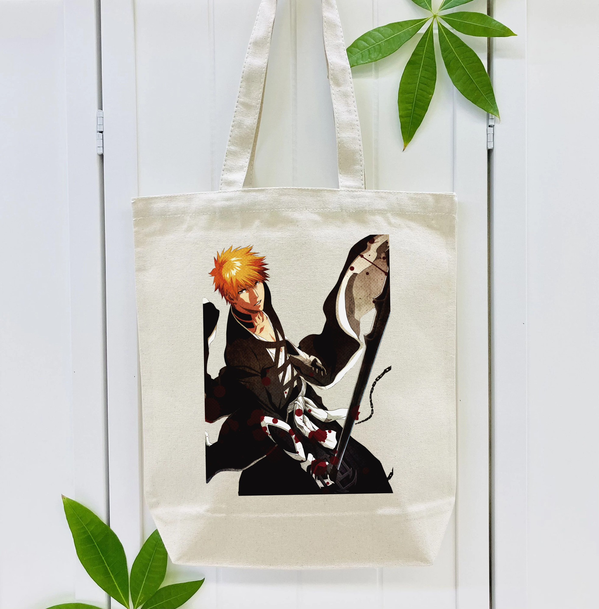 ブリーチ 黒崎一護（くろさき いちご）BLEACH Kurosaki Ichigo 縦型キャンバス生地手提げバッグ　トートバッグ