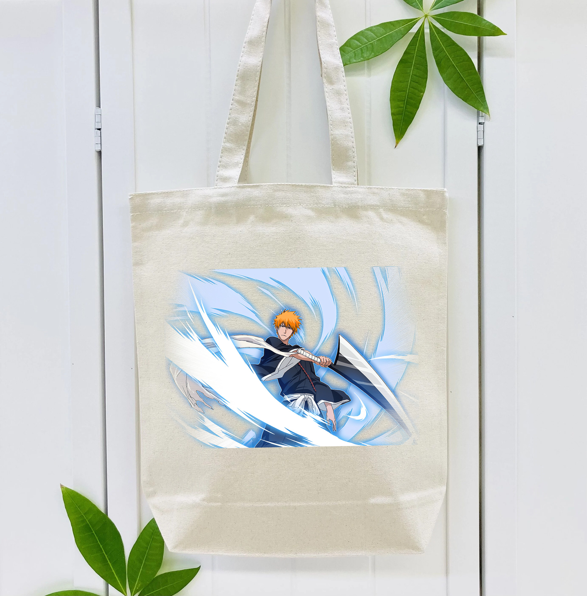 ブリーチ 黒崎一護（くろさき いちご）BLEACH Kurosaki Ichigo 縦型キャンバス生地手提げバッグ　トートバッグ