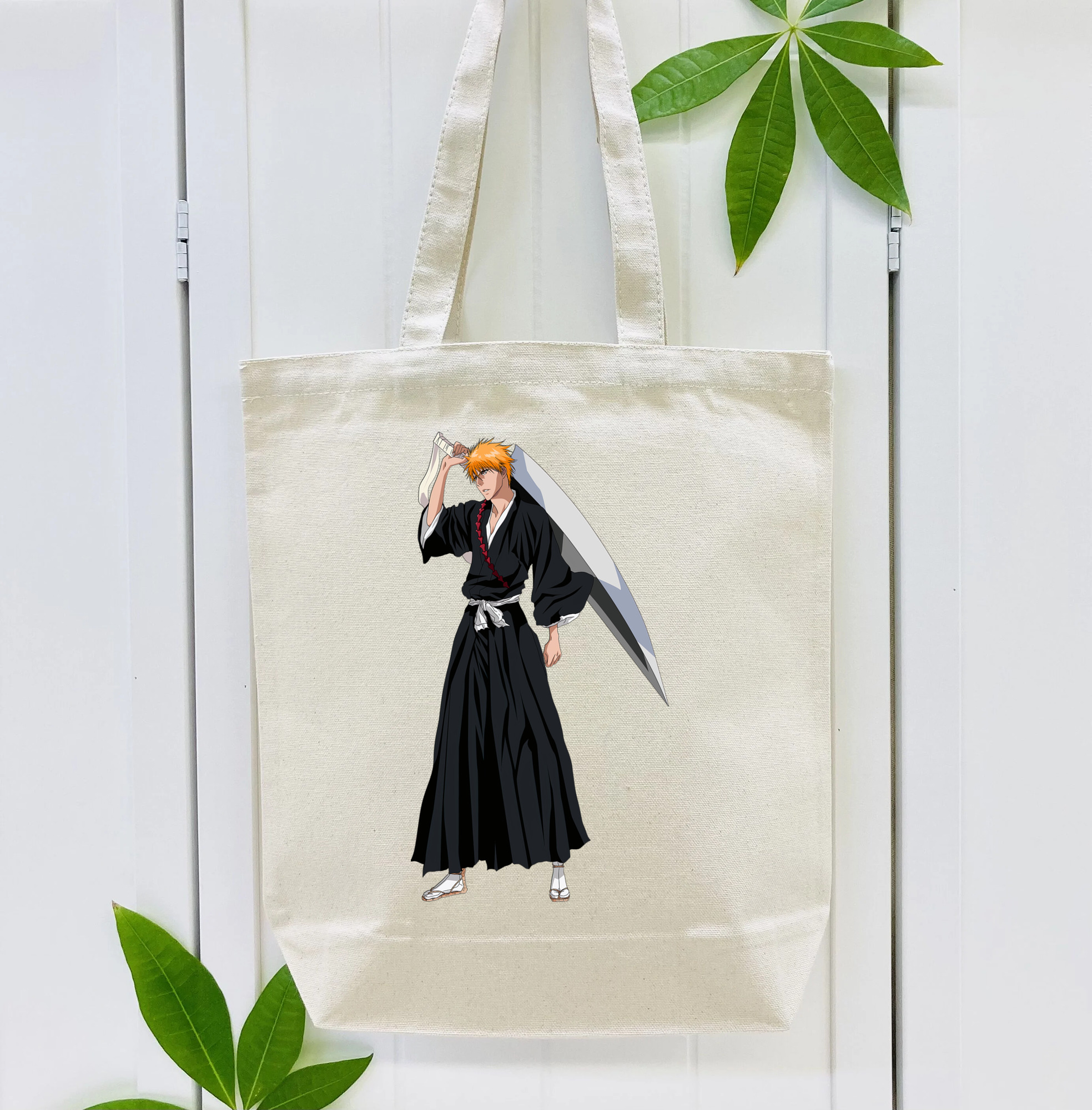 ブリーチ 黒崎一護（くろさき いちご）BLEACH Kurosaki Ichigo 縦型キャンバス生地手提げバッグ　トートバッグ