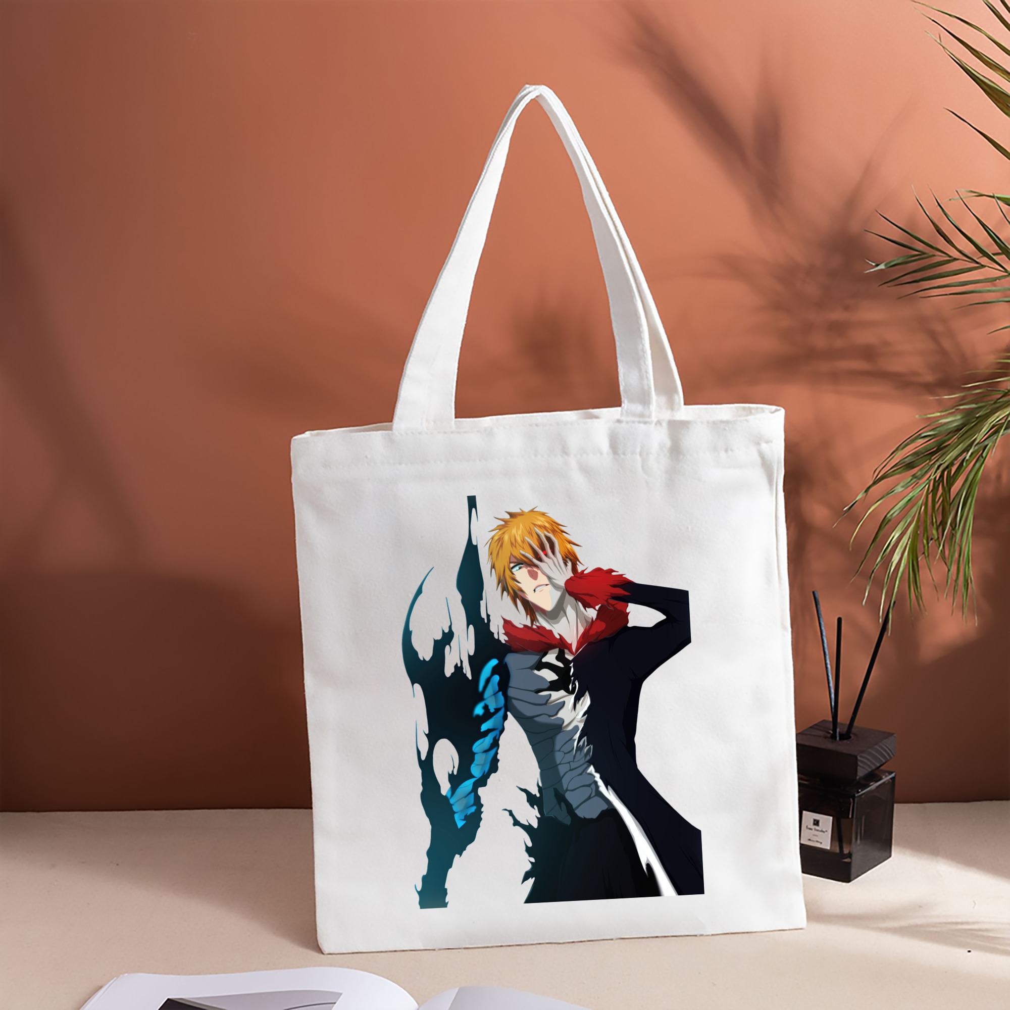 ブリーチ 黒崎一護（くろさき いちご）BLEACH Kurosaki Ichigo 縦型キャンバス生地手提げバッグ　トートバッグ