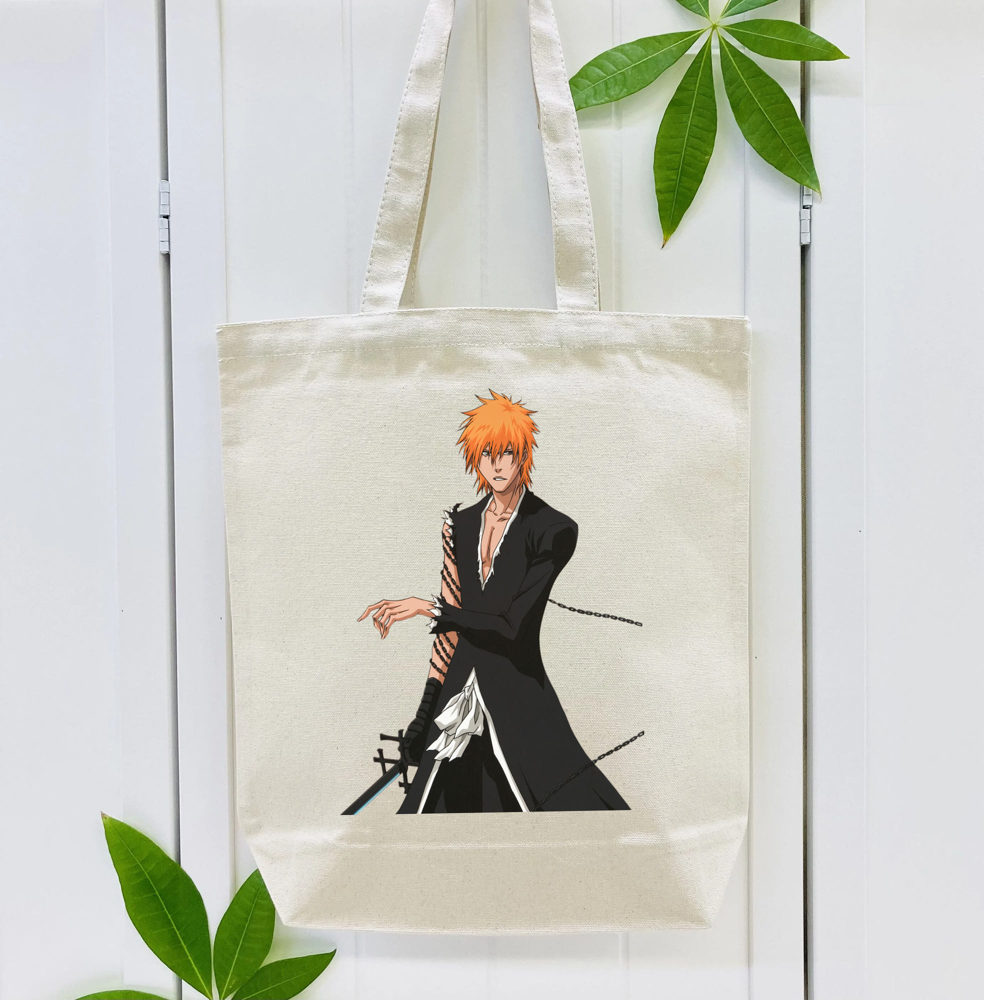 ブリーチ 黒崎一護（くろさき いちご）BLEACH Kurosaki Ichigo 縦型キャンバス生地手提げバッグ　トートバッグ