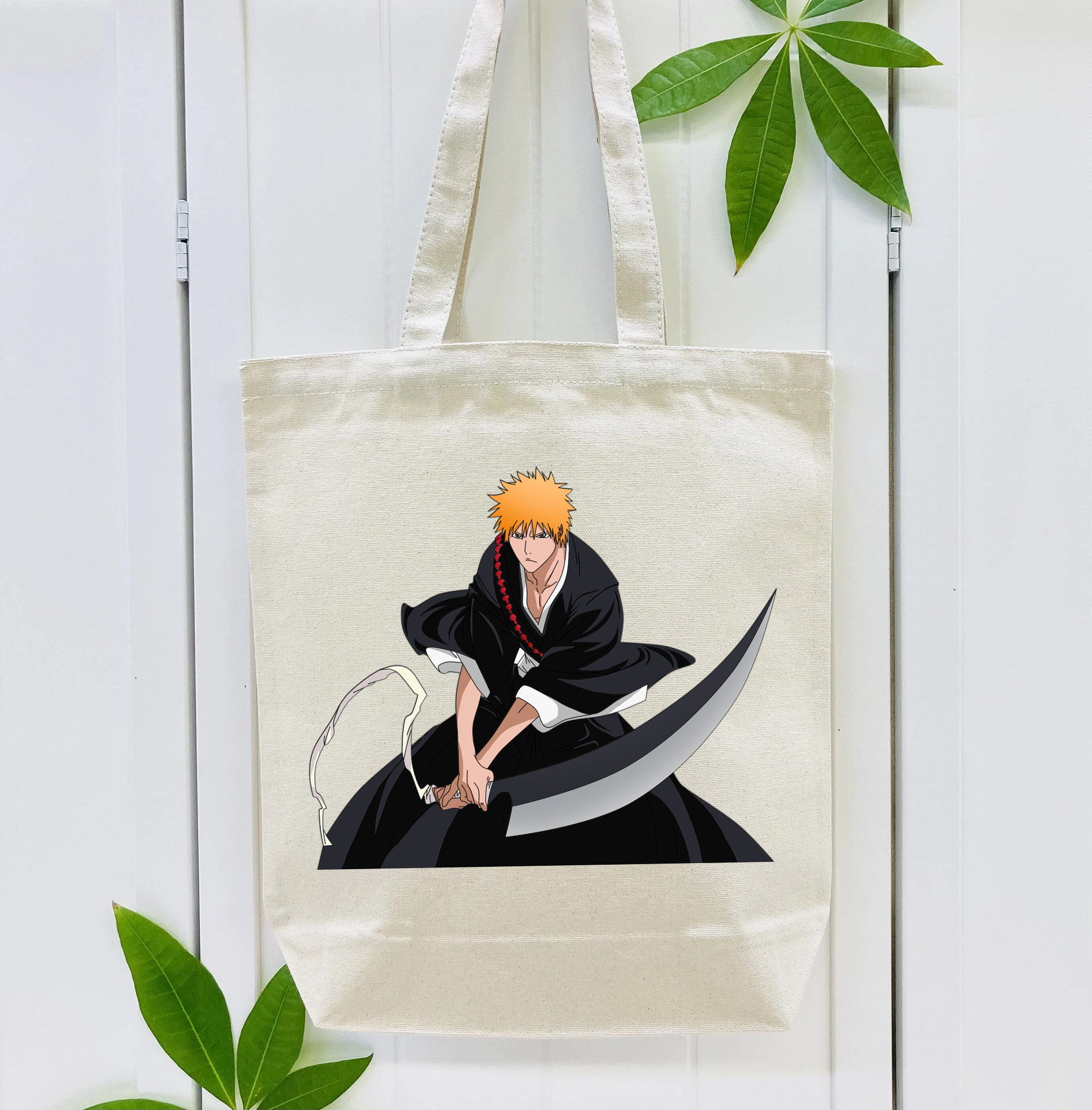 ブリーチ 黒崎一護（くろさき いちご）BLEACH Kurosaki Ichigo 縦型キャンバス生地手提げバッグ　トートバッグ