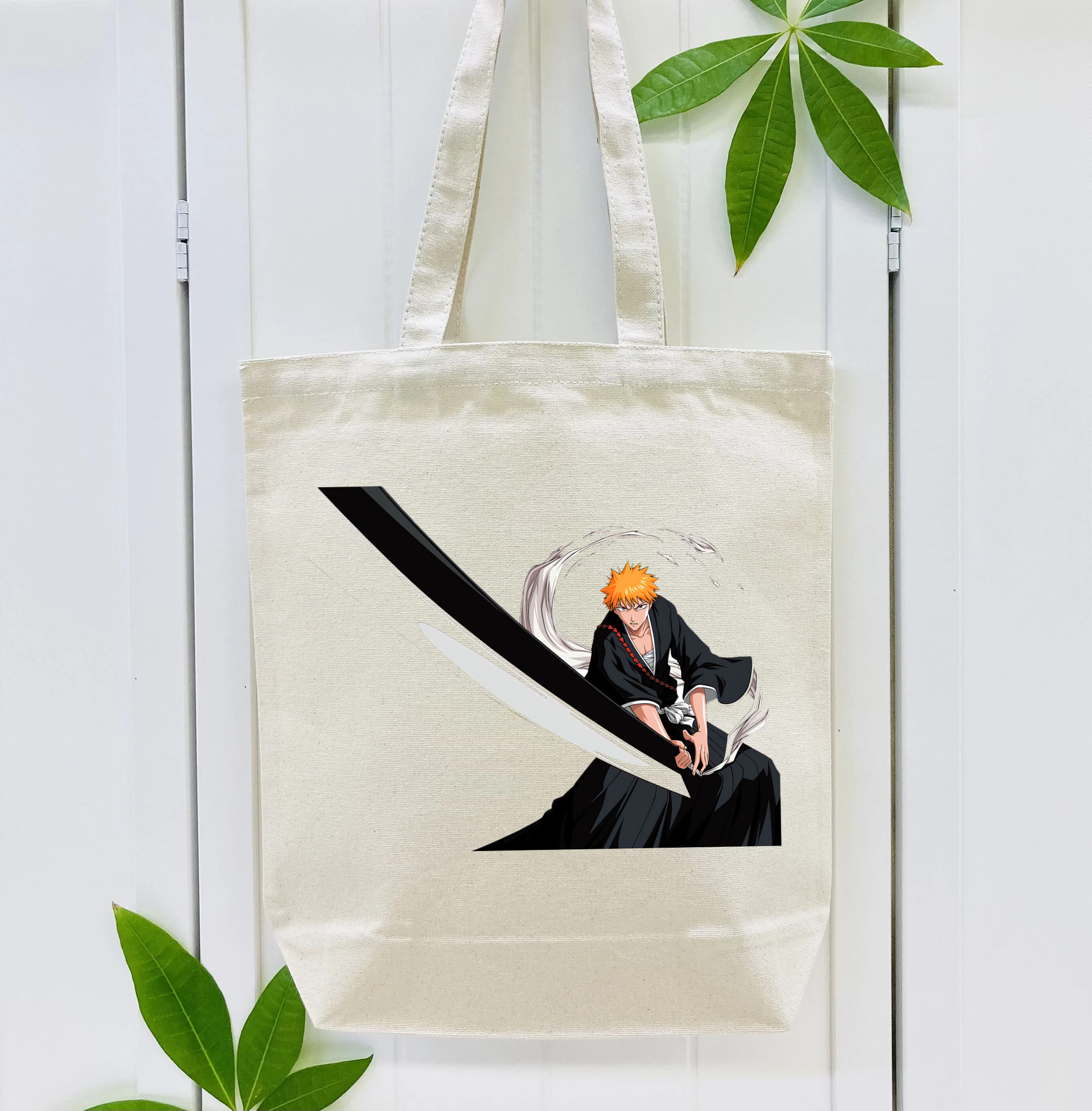 ブリーチ 黒崎一護（くろさき いちご）BLEACH Kurosaki Ichigo 縦型キャンバス生地手提げバッグ　トートバッグ