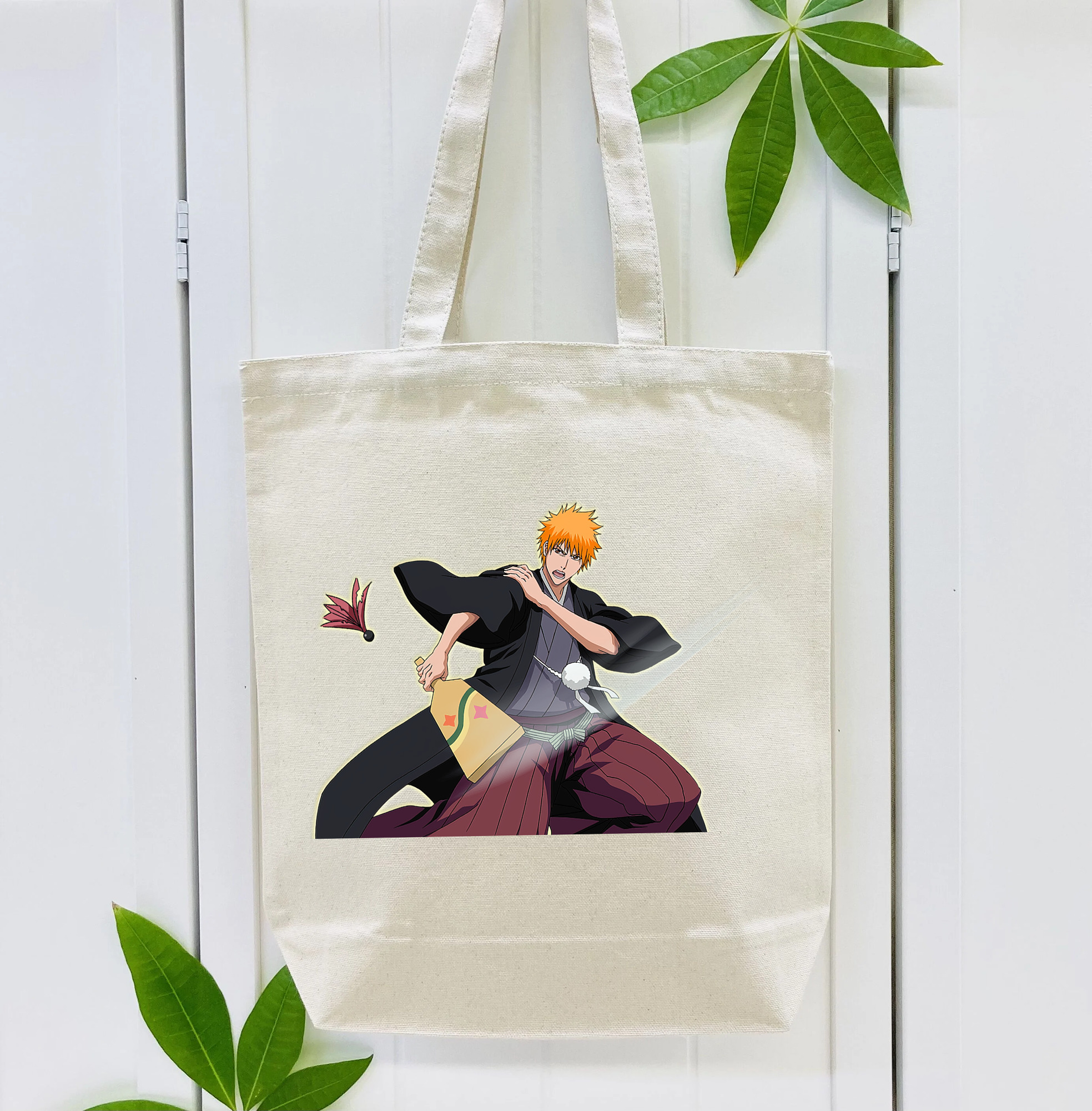 ブリーチ 黒崎一護（くろさき いちご）BLEACH Kurosaki Ichigo 縦型キャンバス生地手提げバッグ　トートバッグ