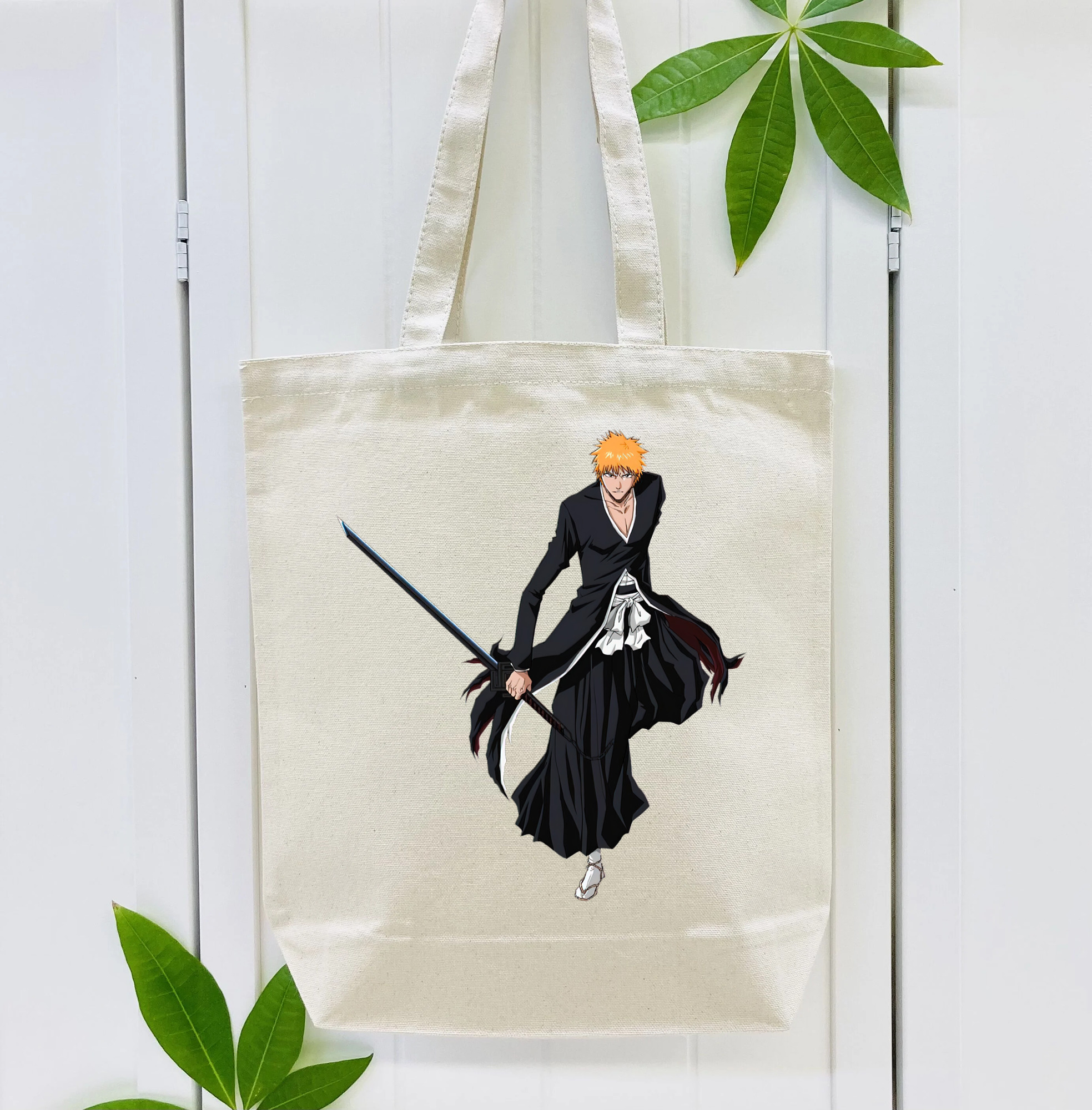ブリーチ 黒崎一護（くろさき いちご）BLEACH Kurosaki Ichigo 縦型キャンバス生地手提げバッグ　トートバッグ