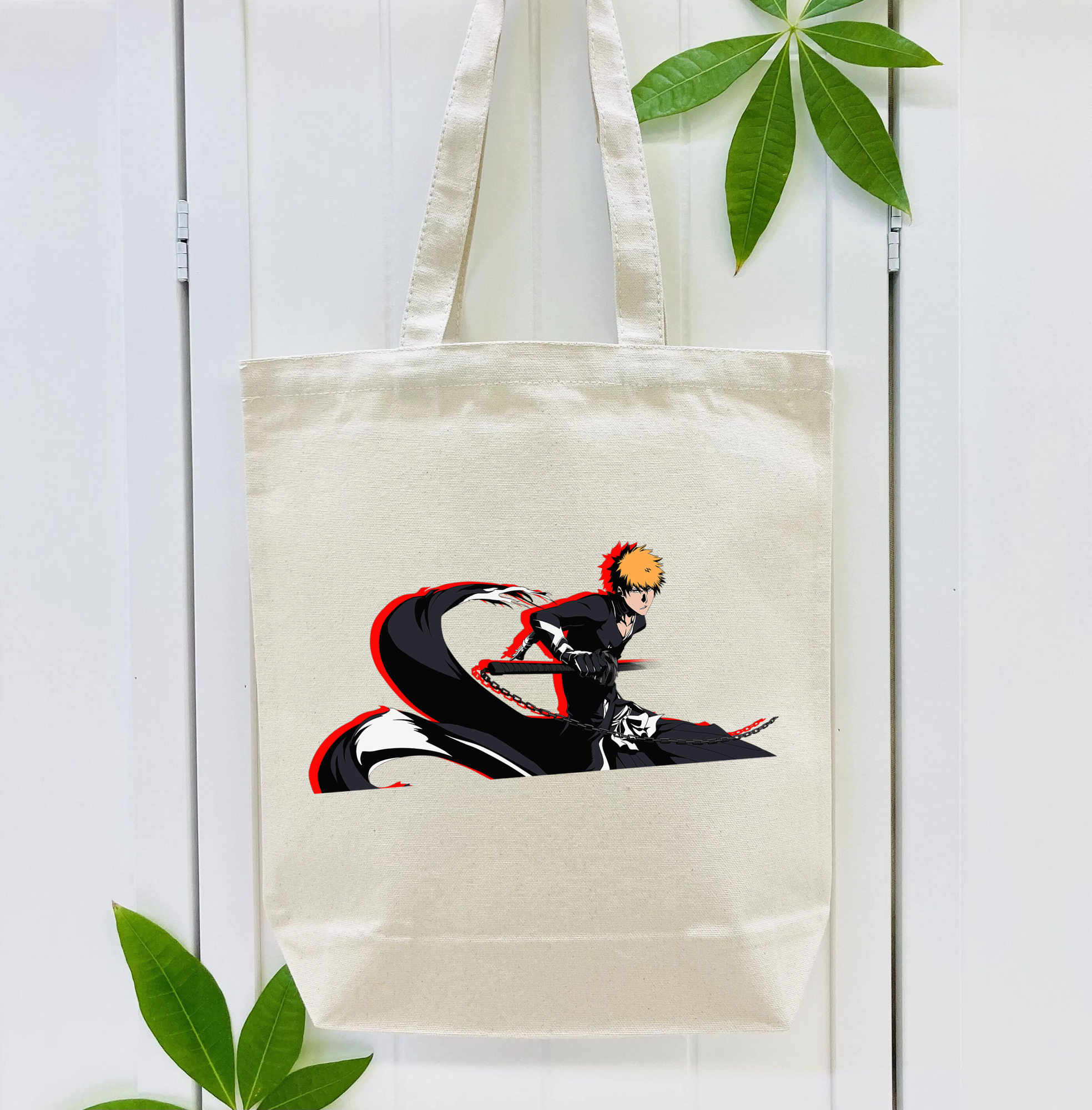 ブリーチ 黒崎一護（くろさき いちご）BLEACH Kurosaki Ichigo 縦型キャンバス生地手提げバッグ　トートバッグ