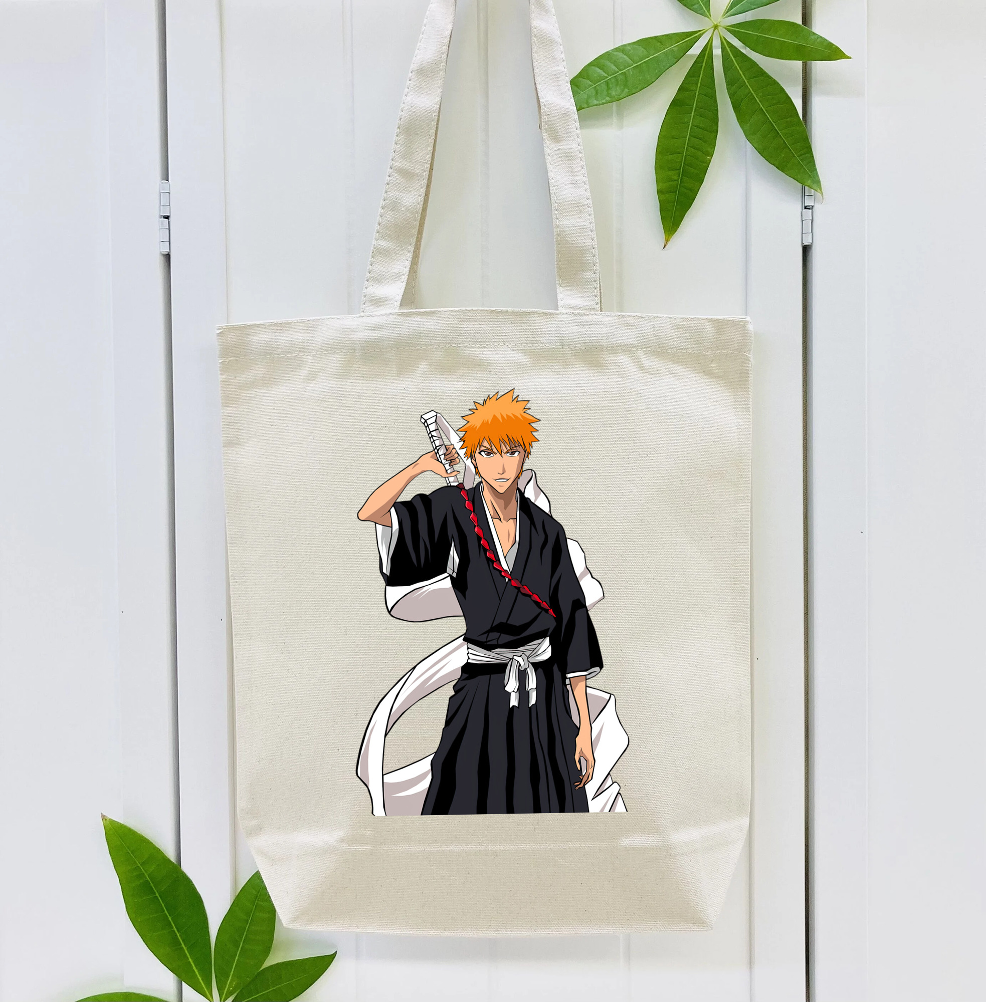 ブリーチ 黒崎一護（くろさき いちご）BLEACH Kurosaki Ichigo 縦型キャンバス生地手提げバッグ　トートバッグ