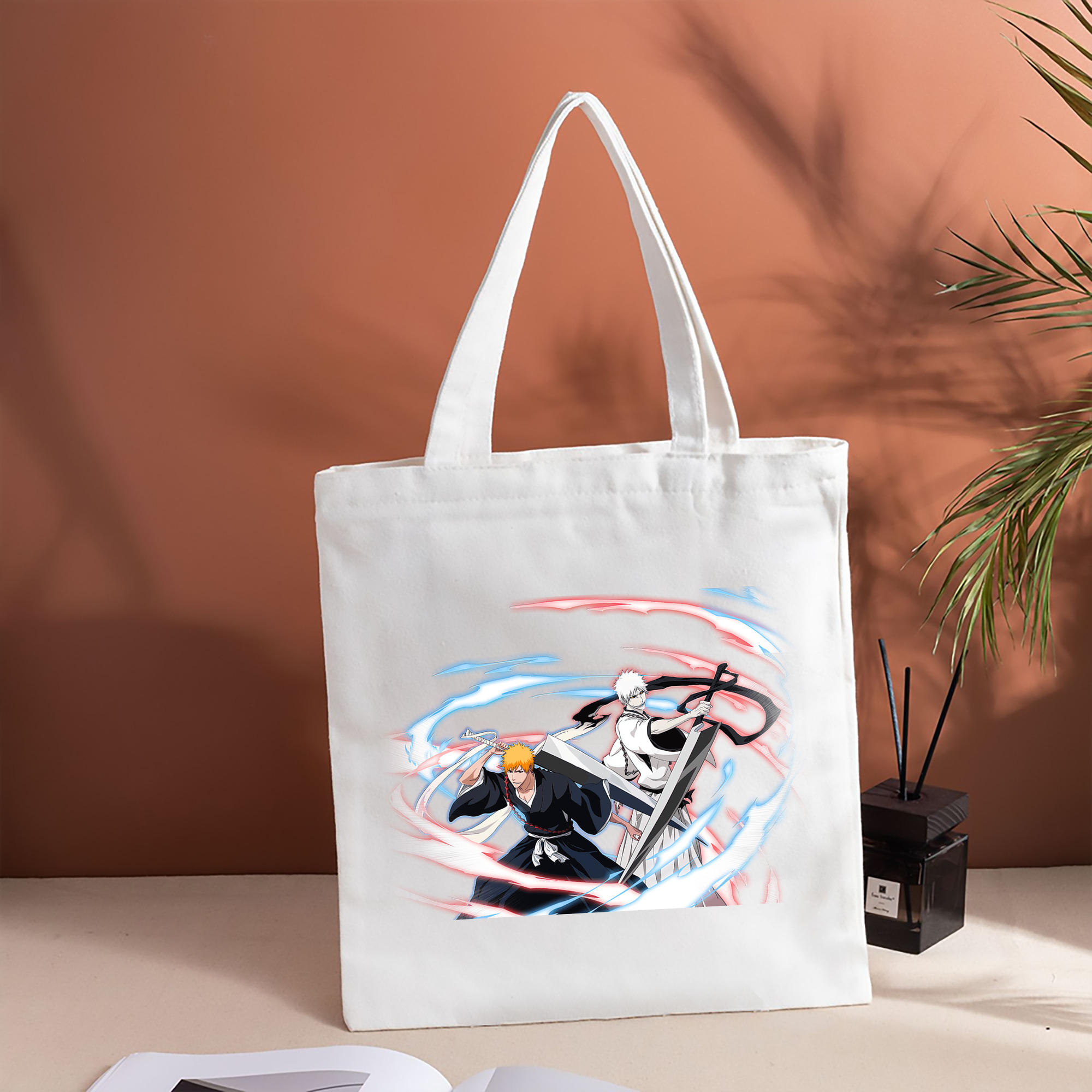 ブリーチ 黒崎一護（くろさき いちご）BLEACH Kurosaki Ichigo 縦型キャンバス生地手提げバッグ　トートバッグ