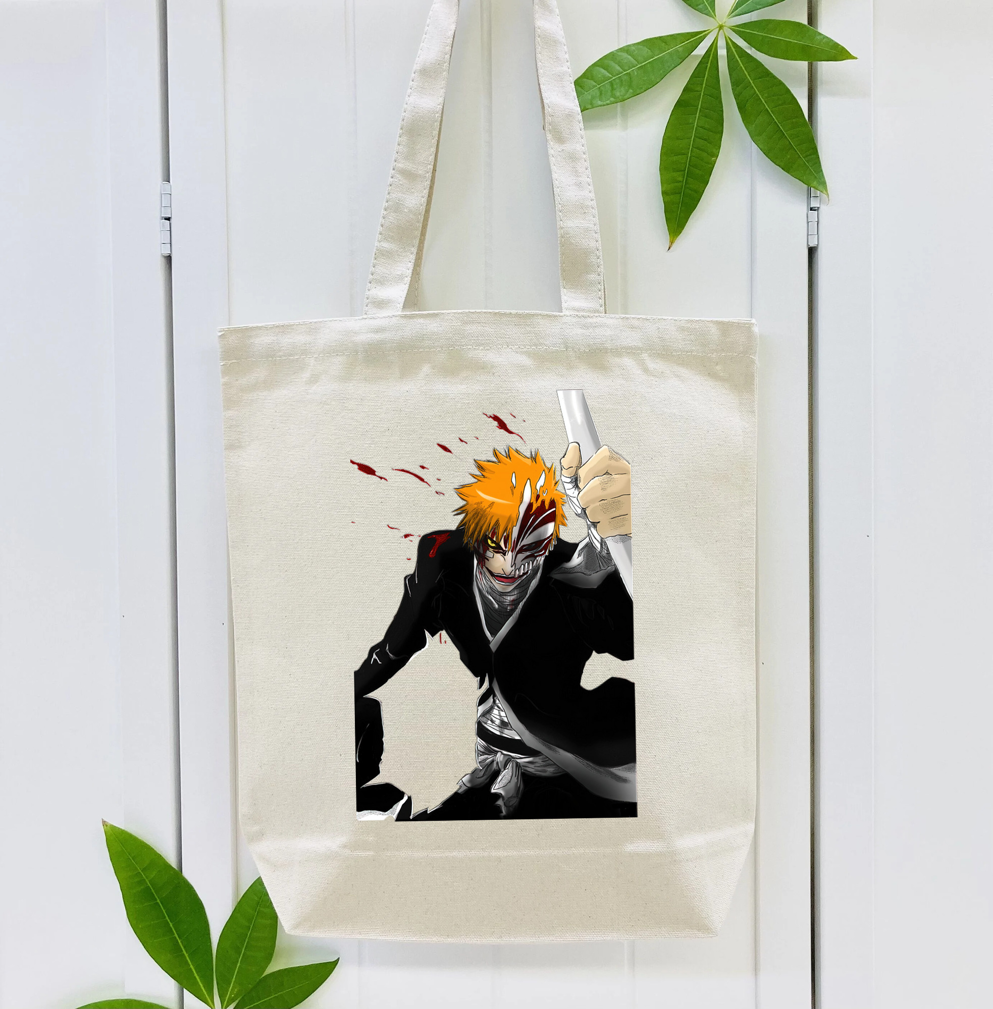 ブリーチ 黒崎一護（くろさき いちご）BLEACH Kurosaki Ichigo 縦型キャンバス生地手提げバッグ　トートバッグ