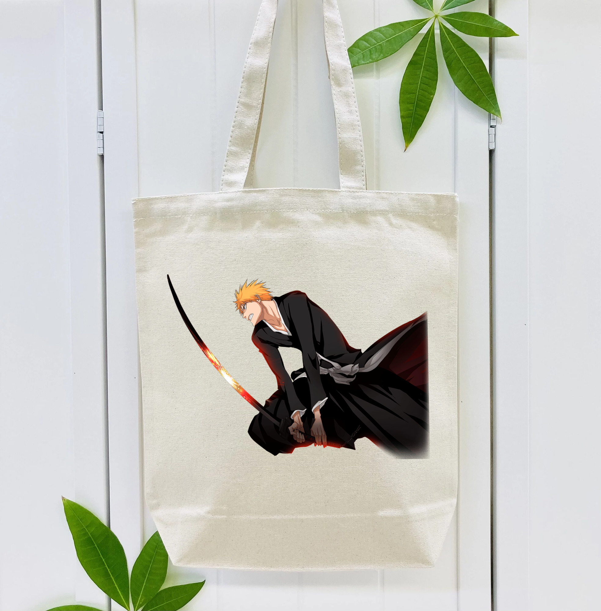 ブリーチ 黒崎一護（くろさき いちご）BLEACH Kurosaki Ichigo 縦型キャンバス生地手提げバッグ　トートバッグ