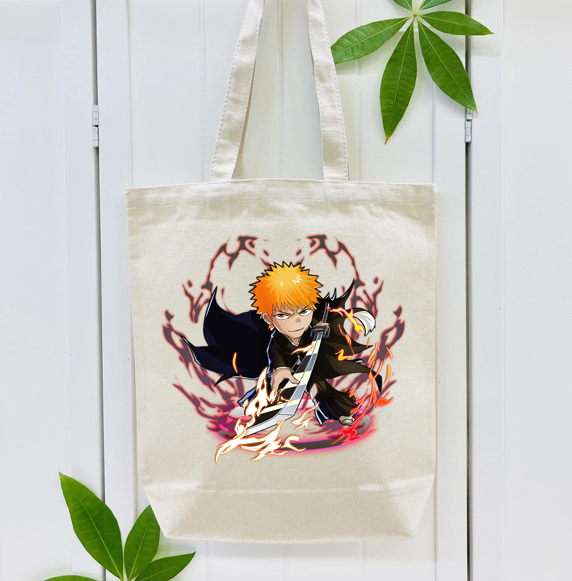 ブリーチ 黒崎一護（くろさき いちご）BLEACH Kurosaki Ichigo 縦型キャンバス生地手提げバッグ　トートバッグ