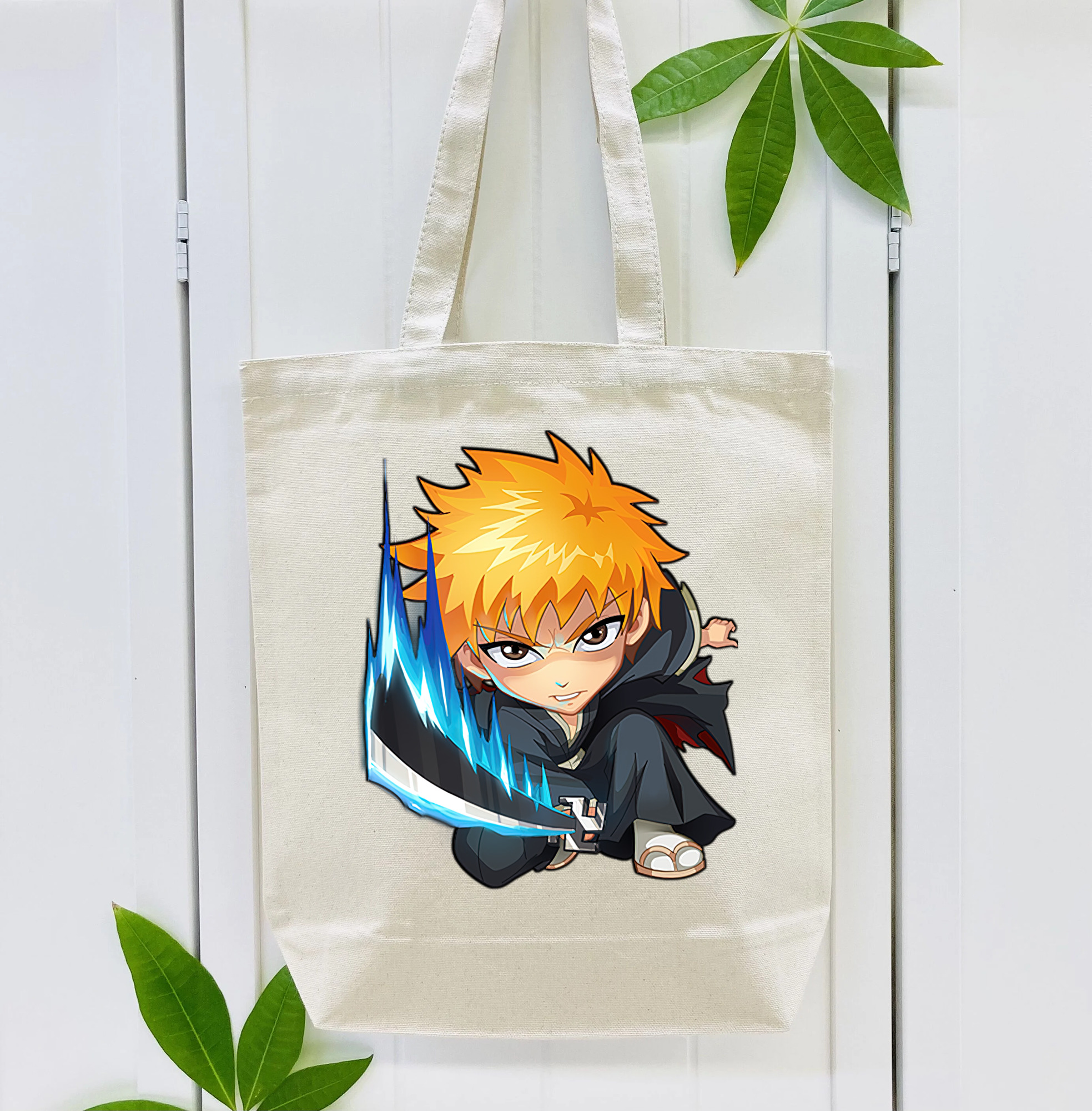 ブリーチ 黒崎一護（くろさき いちご）BLEACH Kurosaki Ichigo 縦型キャンバス生地手提げバッグ　トートバッグ