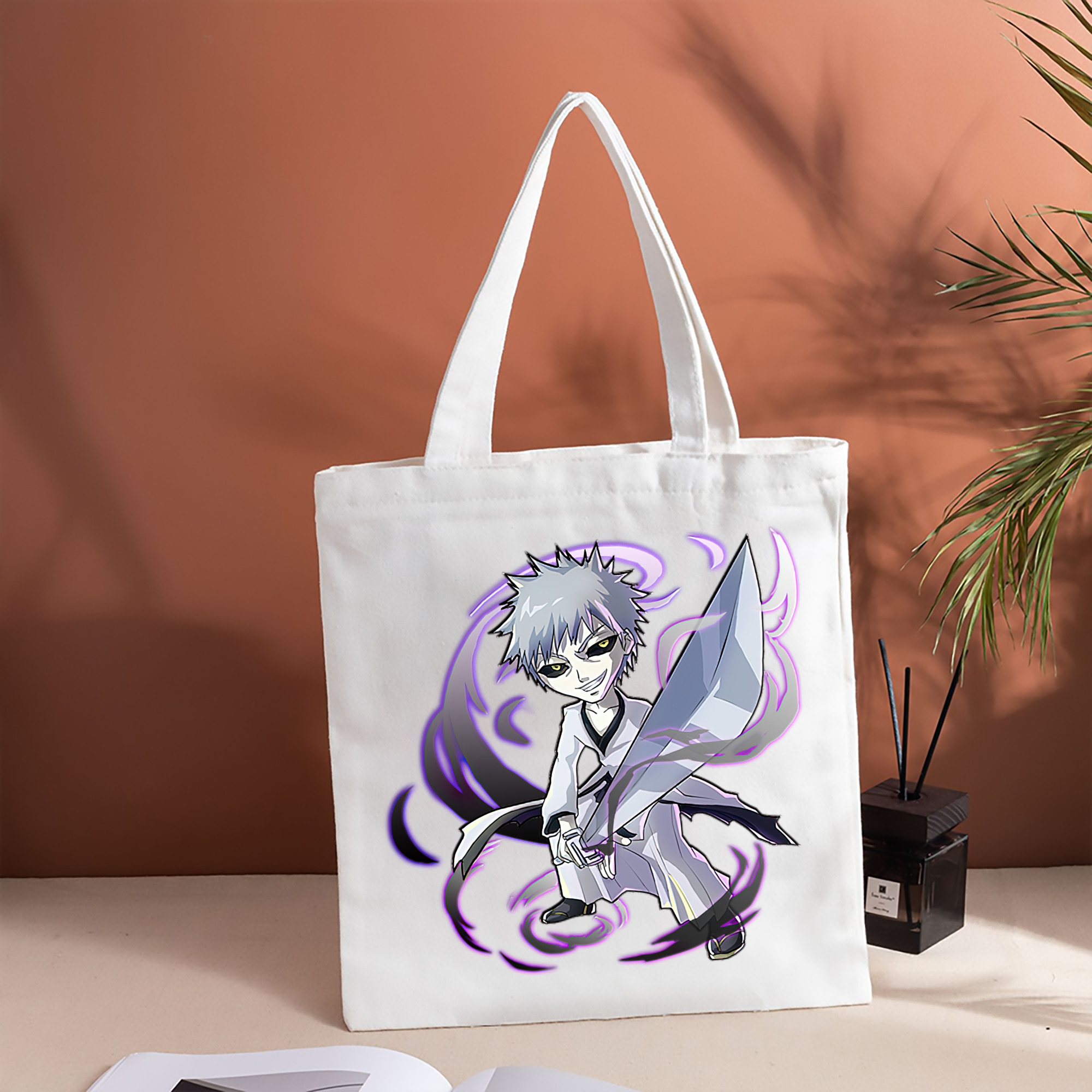 ブリーチ 黒崎一護（くろさき いちご）BLEACH Kurosaki Ichigo 縦型キャンバス生地手提げバッグ　トートバッグ