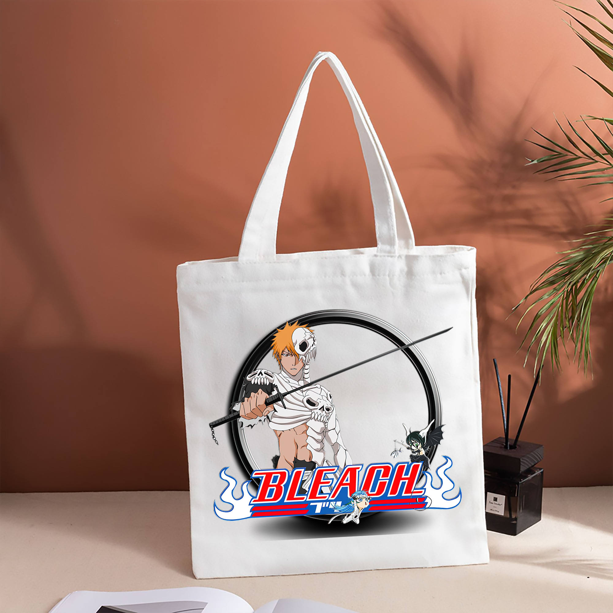 ブリーチ 黒崎一護（くろさき いちご）BLEACH Kurosaki Ichigo 縦型キャンバス生地手提げバッグ　トートバッグ