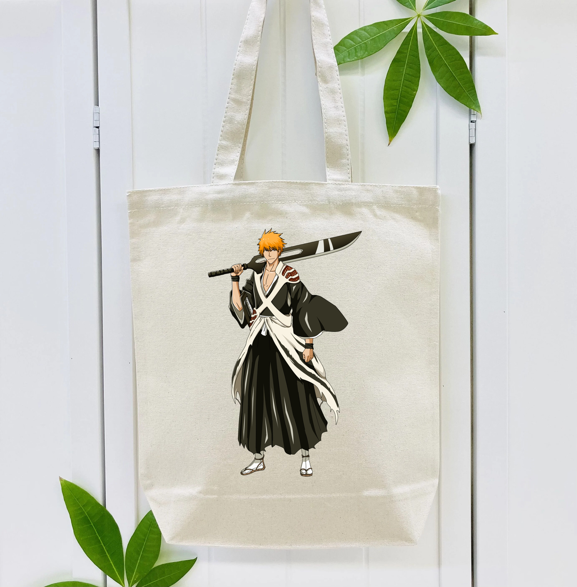 ブリーチ 黒崎一護（くろさき いちご）BLEACH Kurosaki Ichigo 縦型キャンバス生地手提げバッグ　トートバッグ