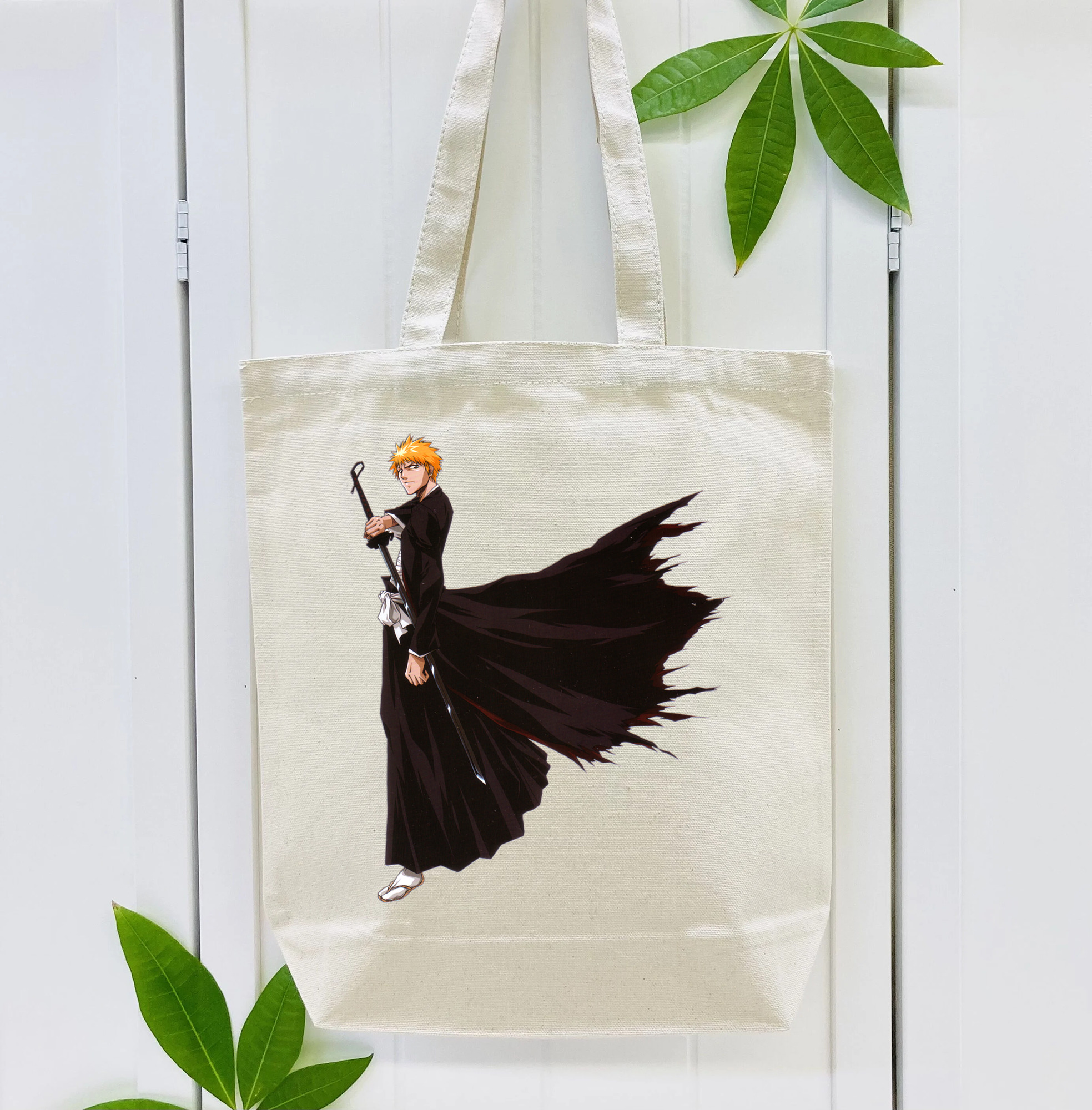 ブリーチ 黒崎一護（くろさき いちご）BLEACH Kurosaki Ichigo 縦型キャンバス生地手提げバッグ　トートバッグ