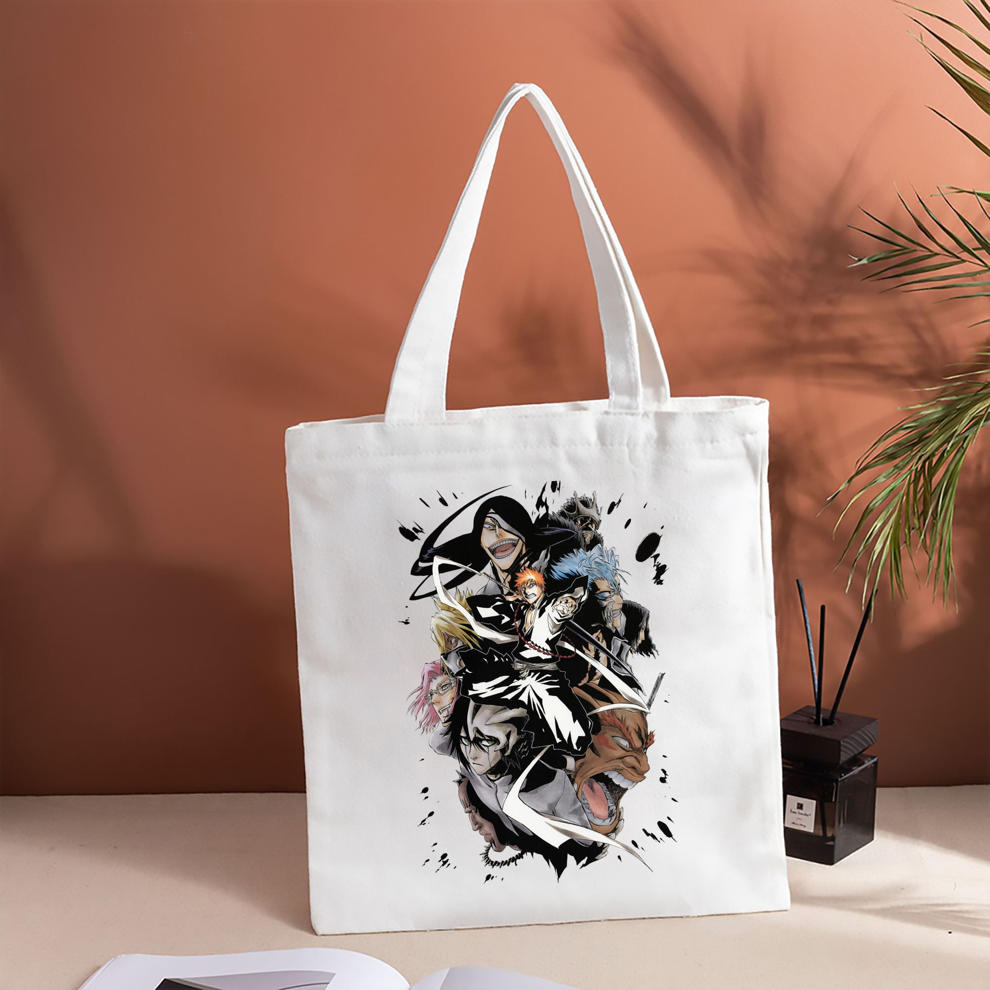 ブリーチ 黒崎一護（くろさき いちご）BLEACH Kurosaki Ichigo 縦型キャンバス生地手提げバッグ　トートバッグ