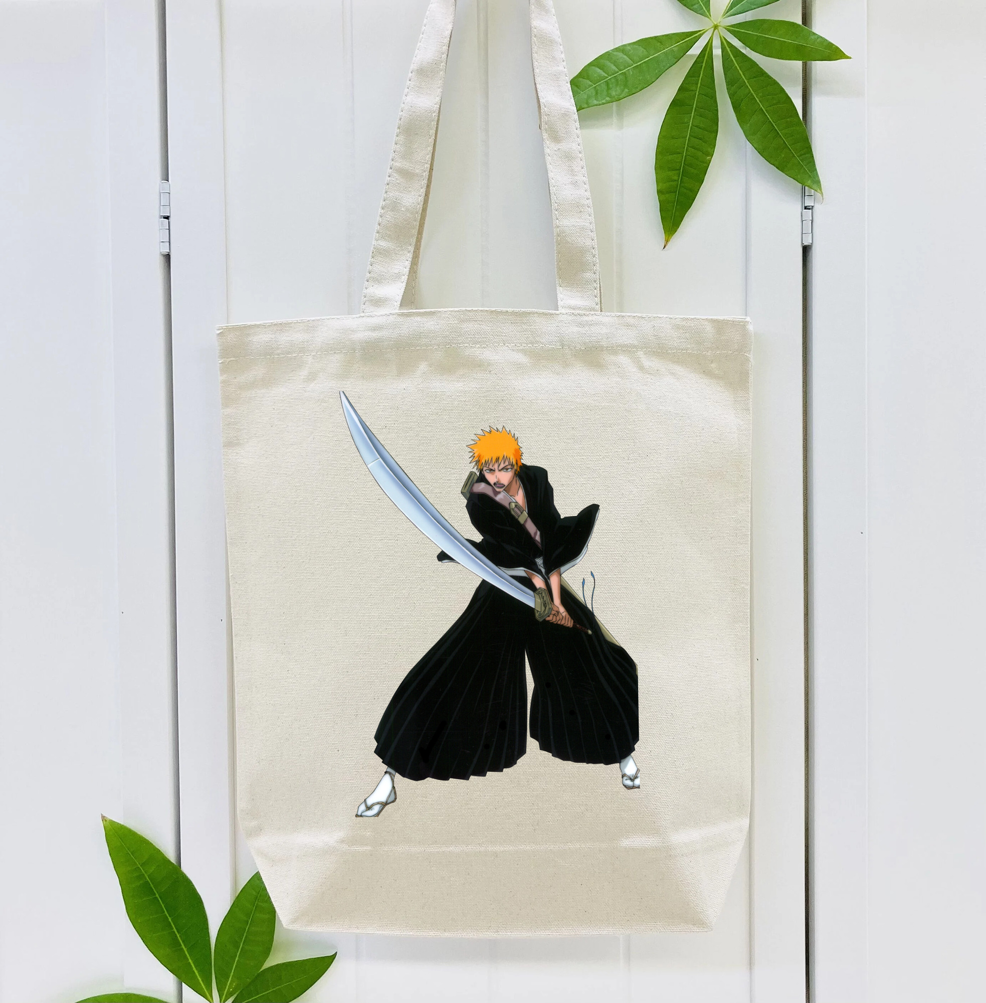ブリーチ 黒崎一護（くろさき いちご）BLEACH Kurosaki Ichigo 縦型キャンバス生地手提げバッグ　トートバッグ