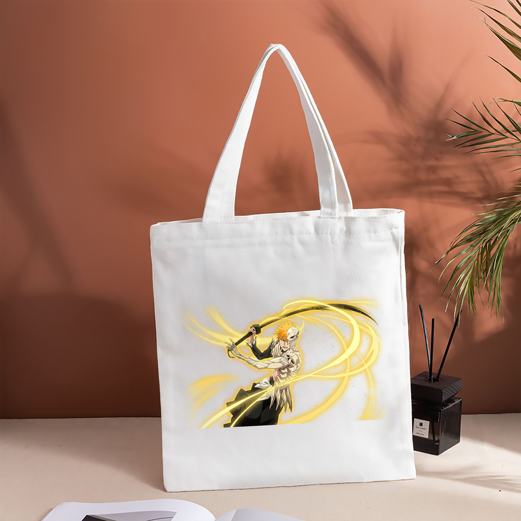 ブリーチ 黒崎一護（くろさき いちご）BLEACH Kurosaki Ichigo 縦型キャンバス生地手提げバッグ　トートバッグ