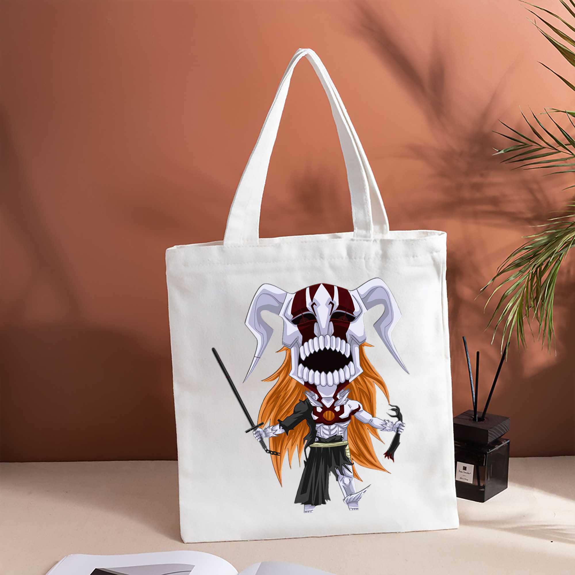 ブリーチ 黒崎一護（くろさき いちご）BLEACH Kurosaki Ichigo 縦型キャンバス生地手提げバッグ　トートバッグ
